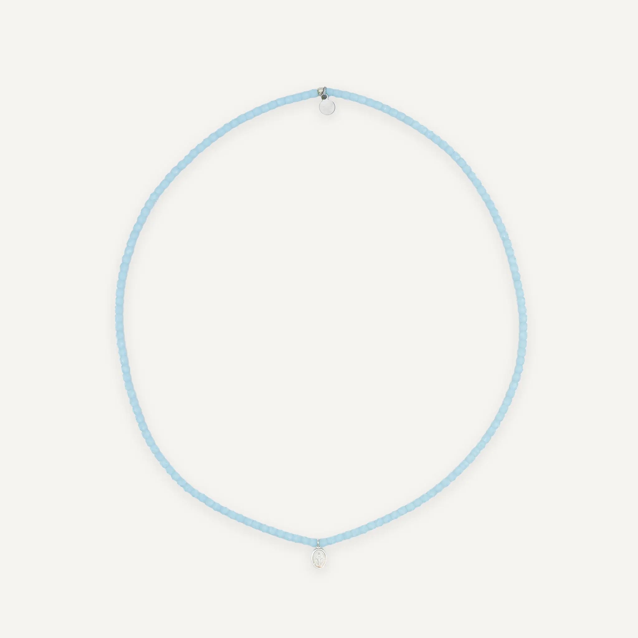 collier / bracelet PETITE MADONE Bleu Ciel - Têtes Blondes