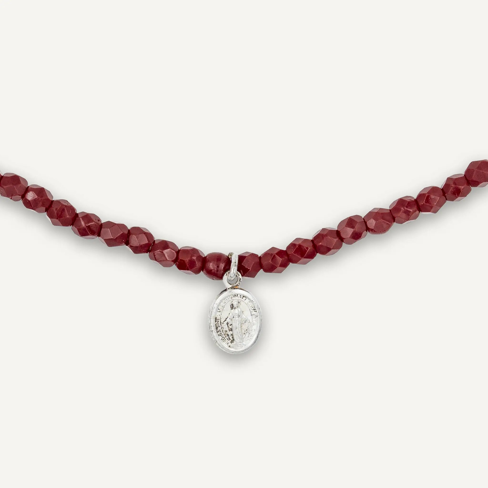collier / bracelet PETITE MADONE - Bordeaux - Têtes Blondes
