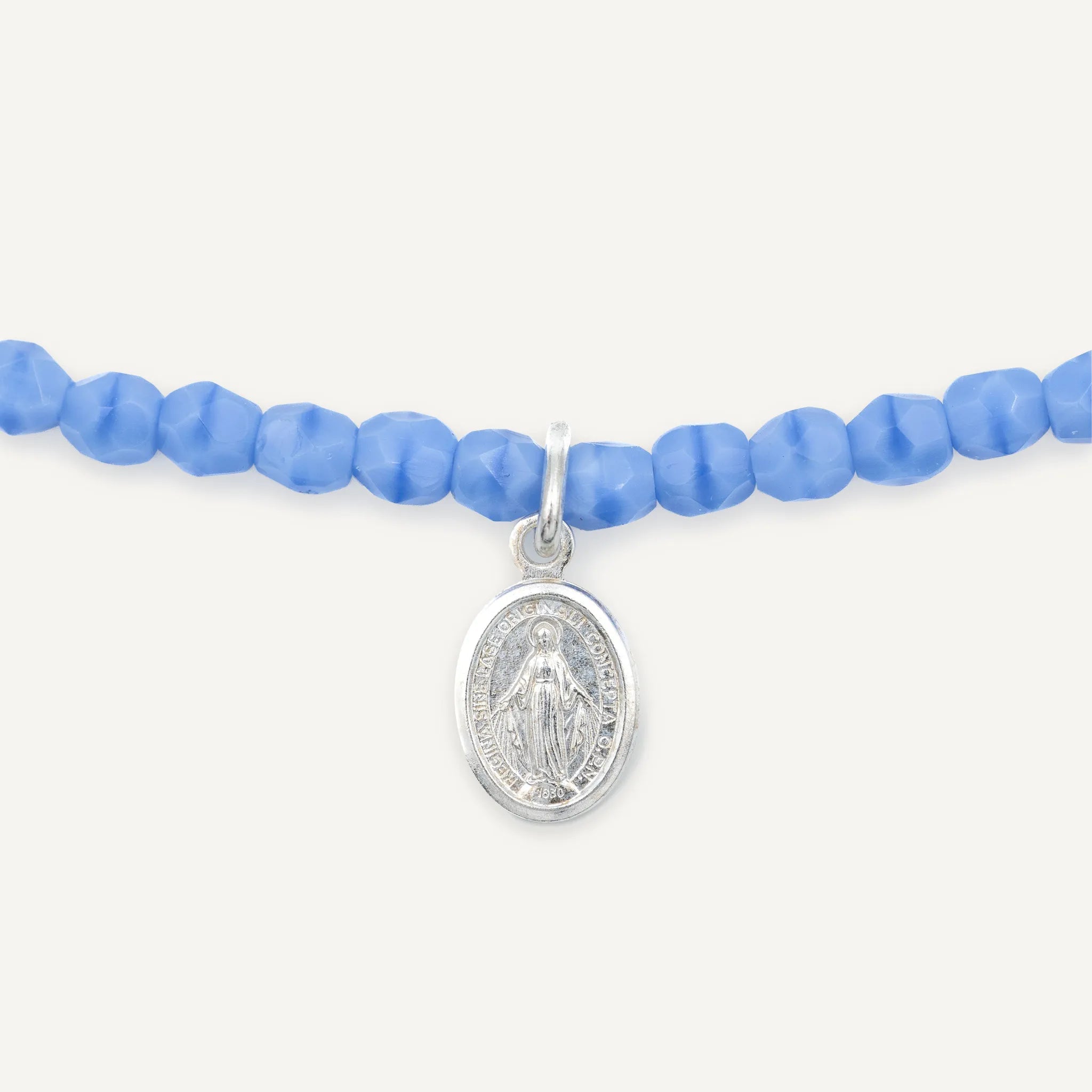 collier / bracelet PETITE MADONE Silver - Violet - Têtes Blondes