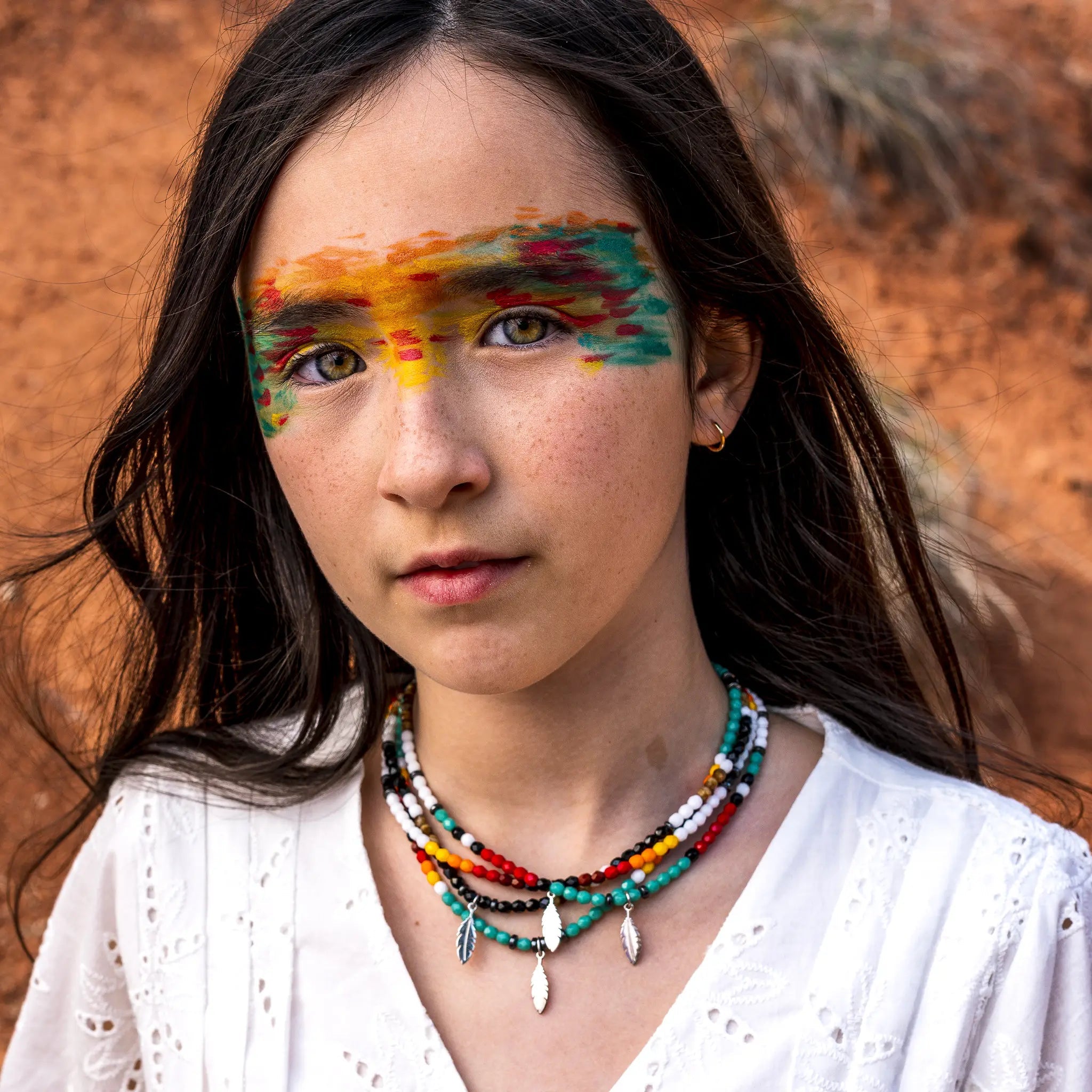 collier / bracelet PLUME Navajo - Têtes Blondes