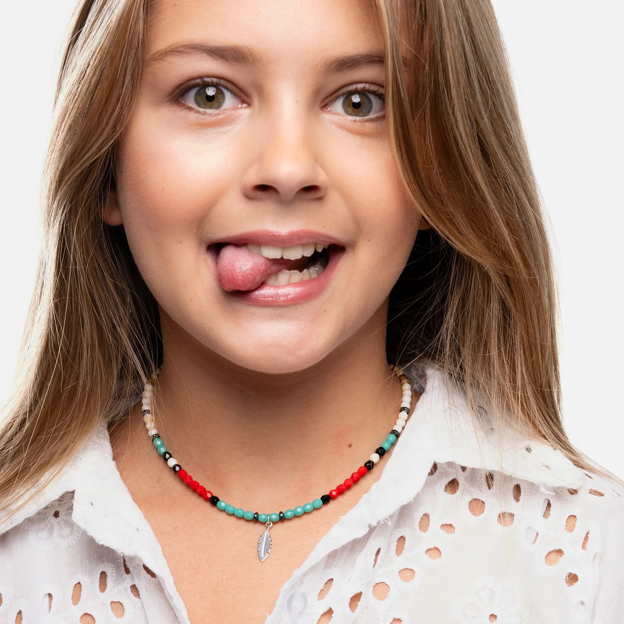 collier / bracelet PLUME Navajo - Têtes Blondes