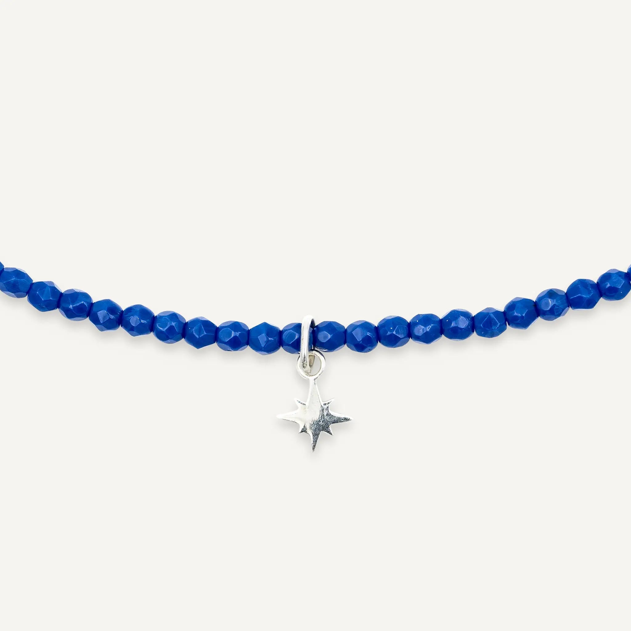 collier / bracelet POLAIRE SILVER - Bleu Majorelle - Têtes Blondes