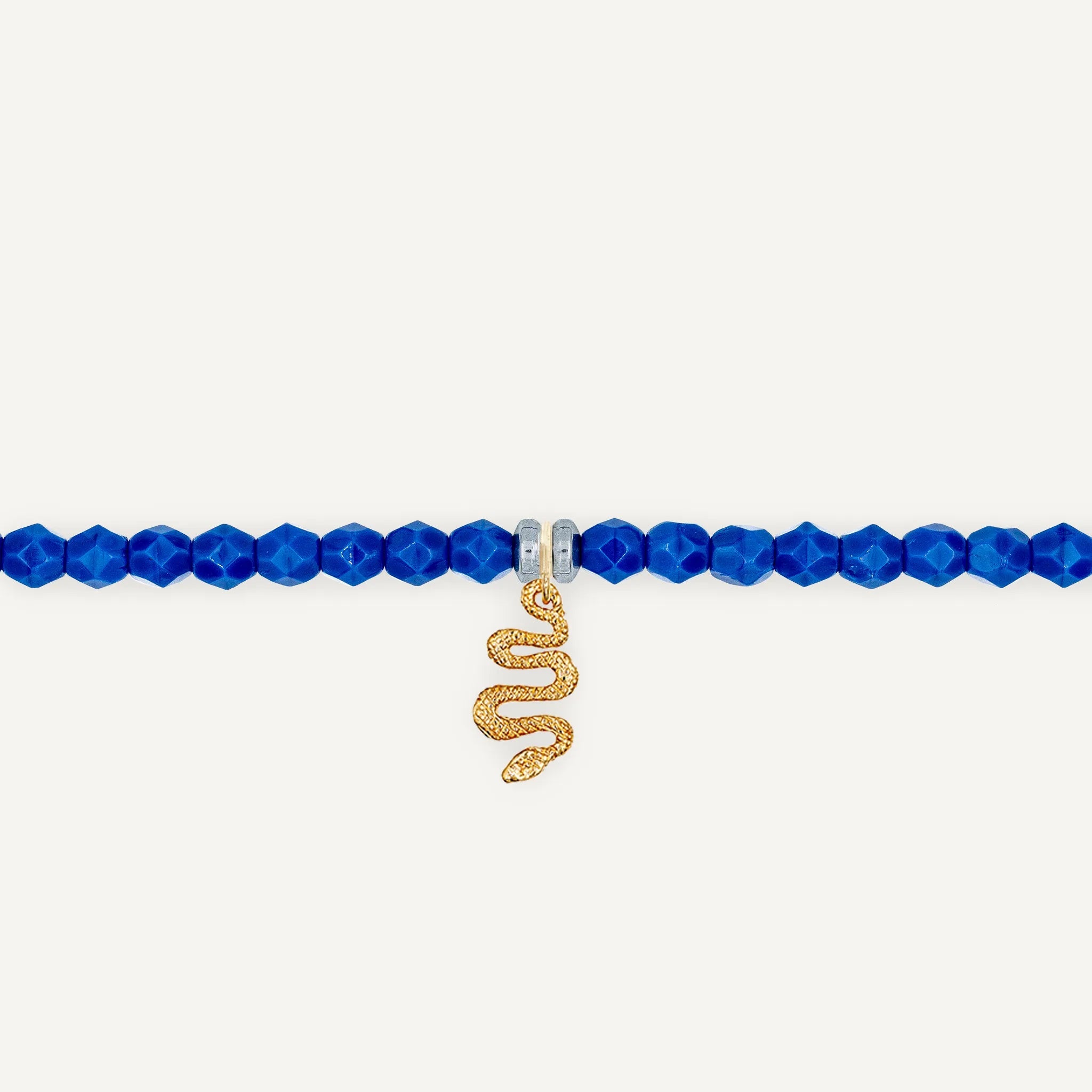 collier / bracelet Ras de cou - Bleu Majorelle - Têtes Blondes