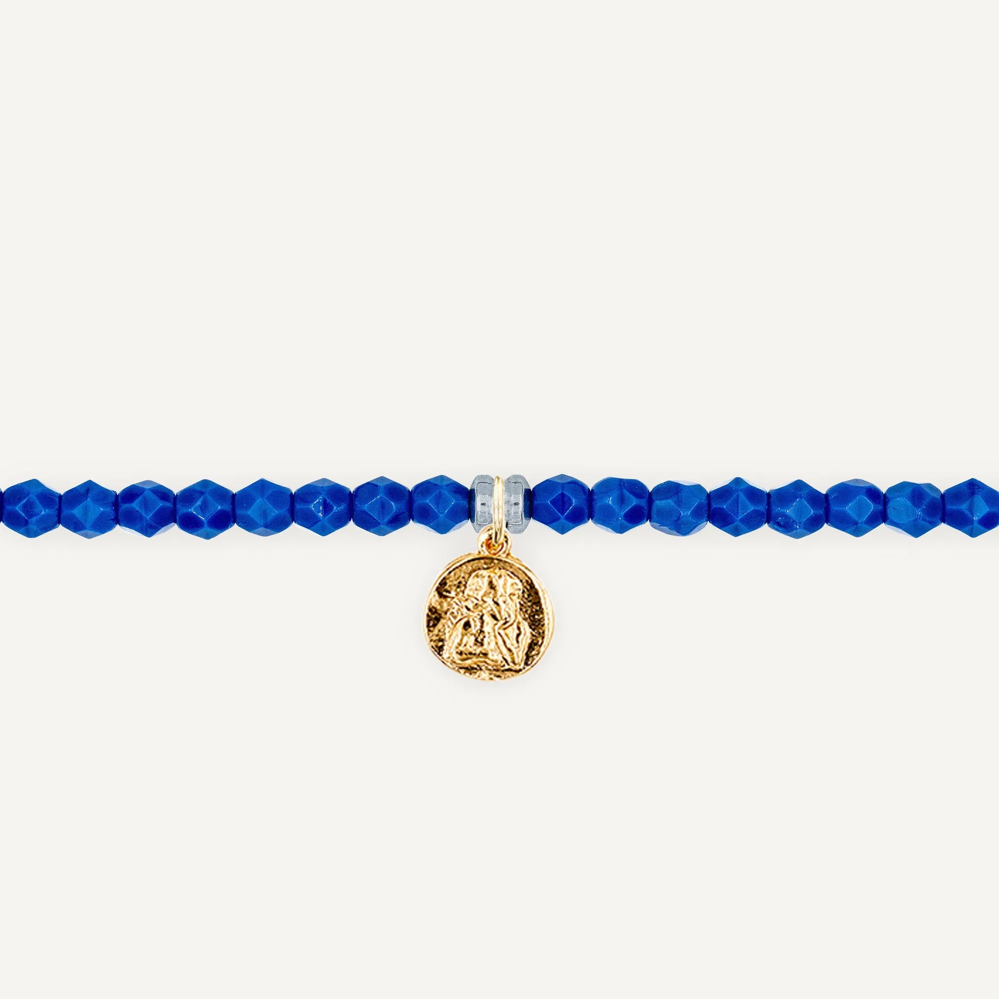 collier / bracelet Ras de cou - Bleu Majorelle - Têtes Blondes