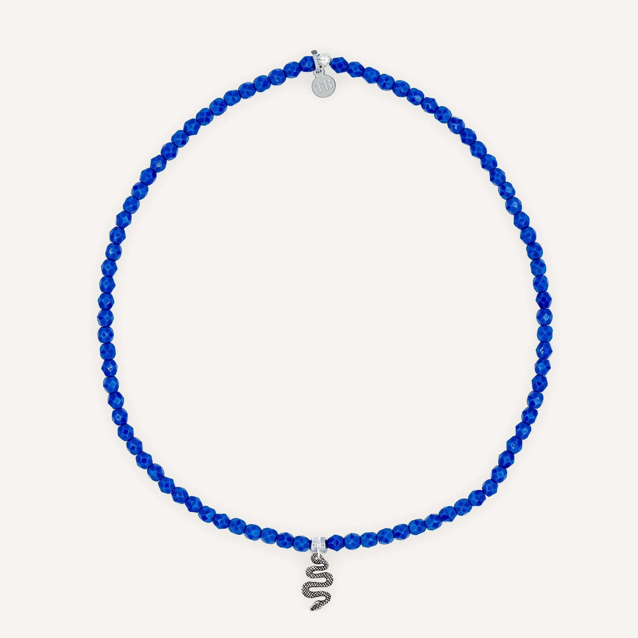 collier / bracelet Ras de cou - Bleu Majorelle - Têtes Blondes