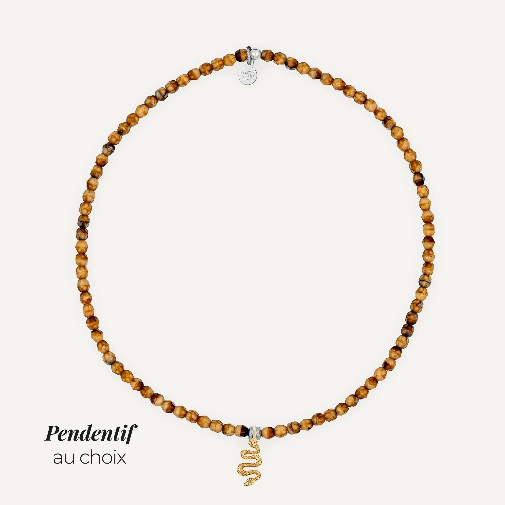 collier / bracelet Ras de cou - Caramel - Têtes Blondes