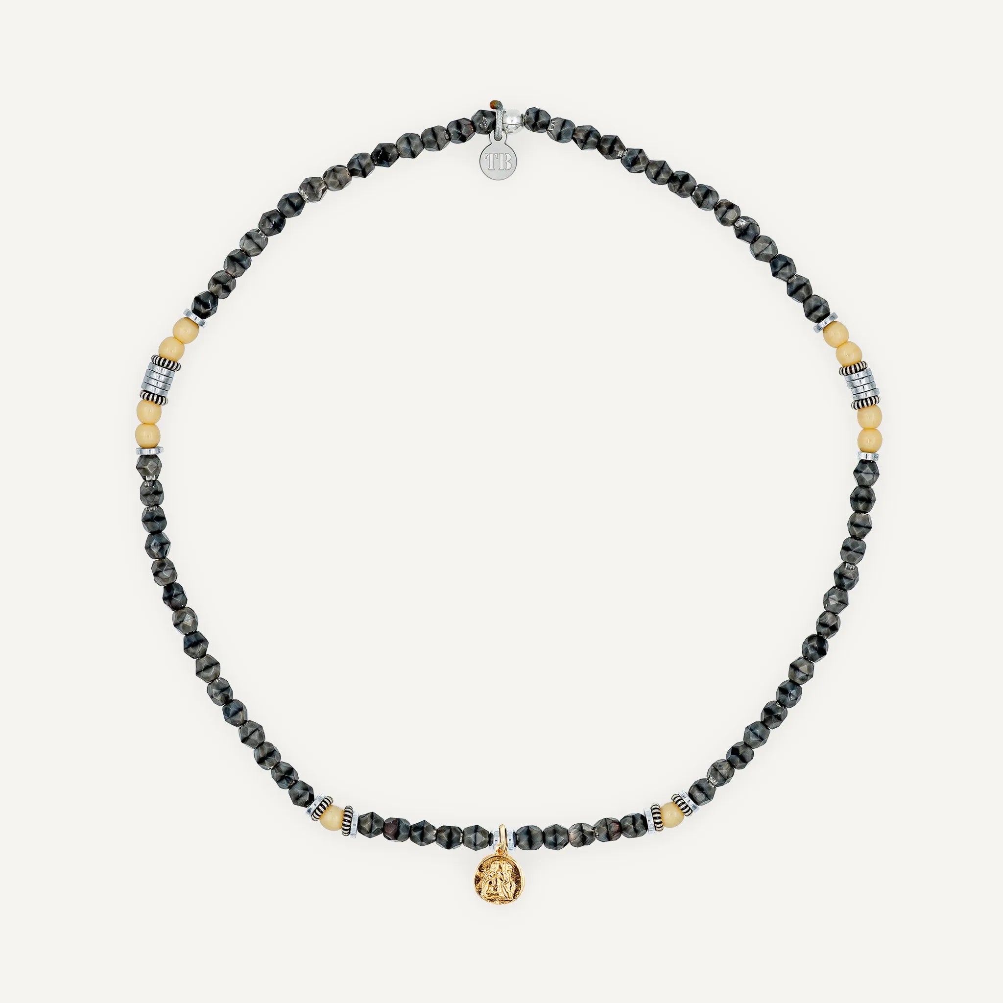 collier / bracelet Ras de cou - Gris Rangiroa - Têtes Blondes