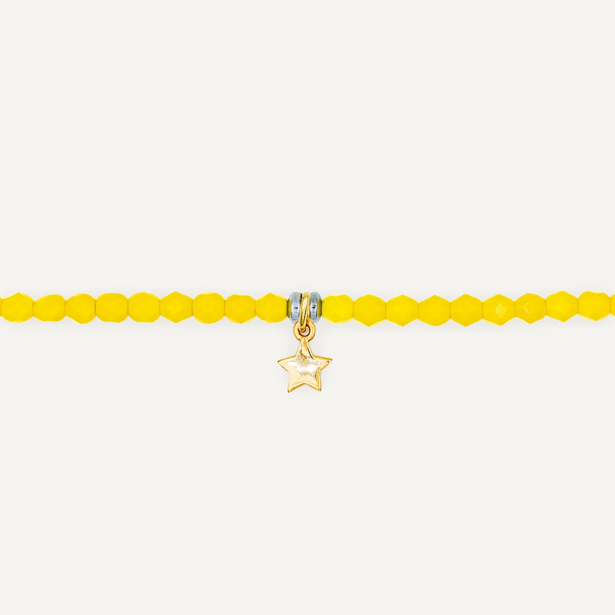collier / bracelet Ras de cou - Jaune Néon - Têtes Blondes