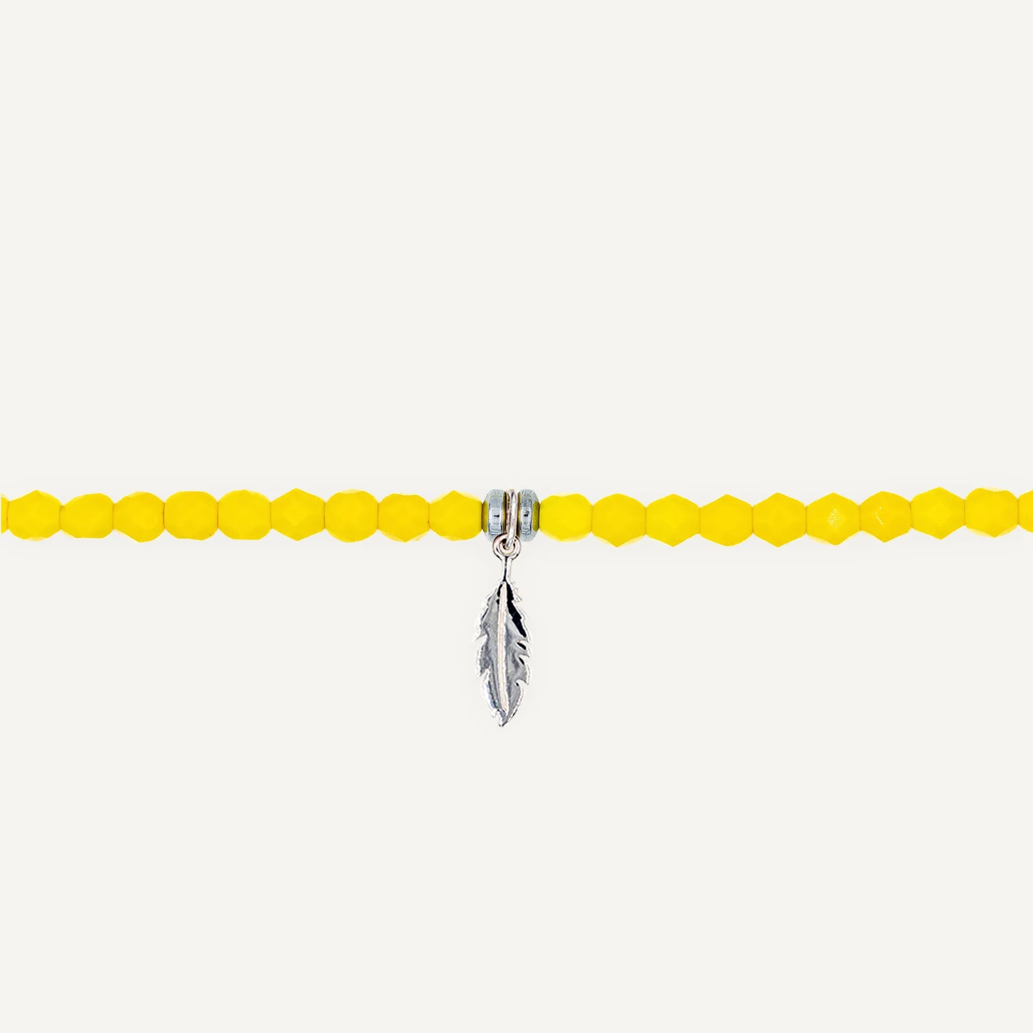 collier / bracelet Ras de cou - Jaune Néon - Têtes Blondes