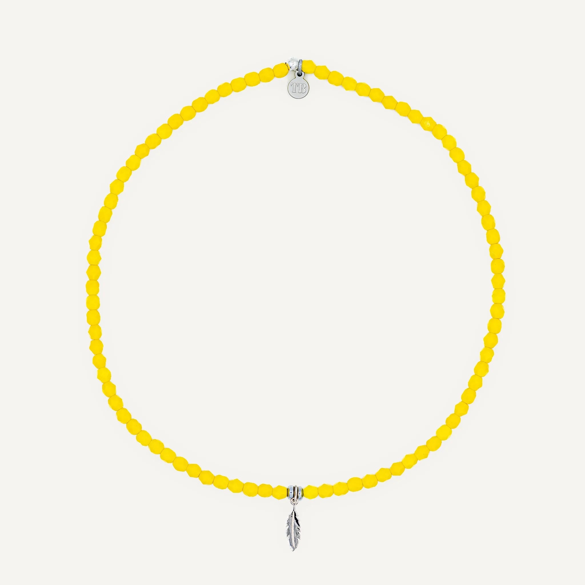 collier / bracelet Ras de cou - Jaune Néon - Têtes Blondes
