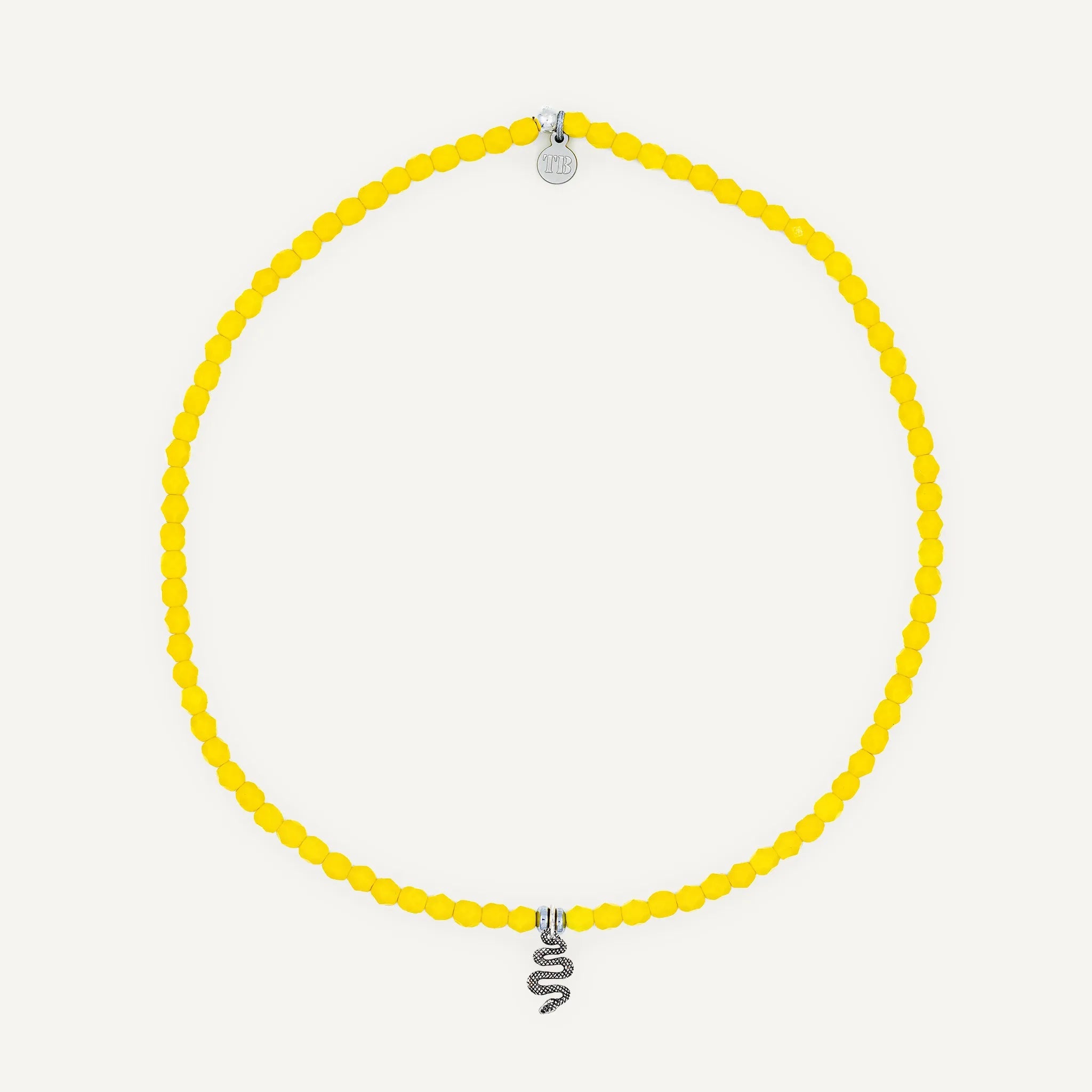 collier / bracelet Ras de cou - Jaune Néon - Têtes Blondes