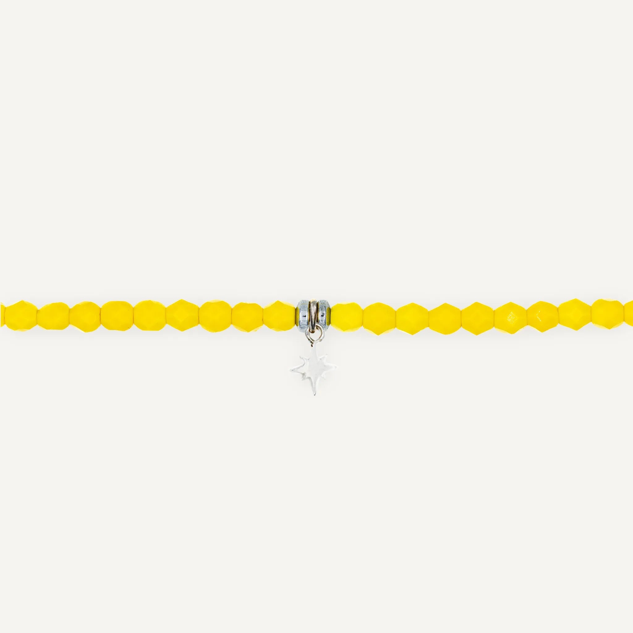 collier / bracelet Ras de cou - Jaune Néon - Têtes Blondes