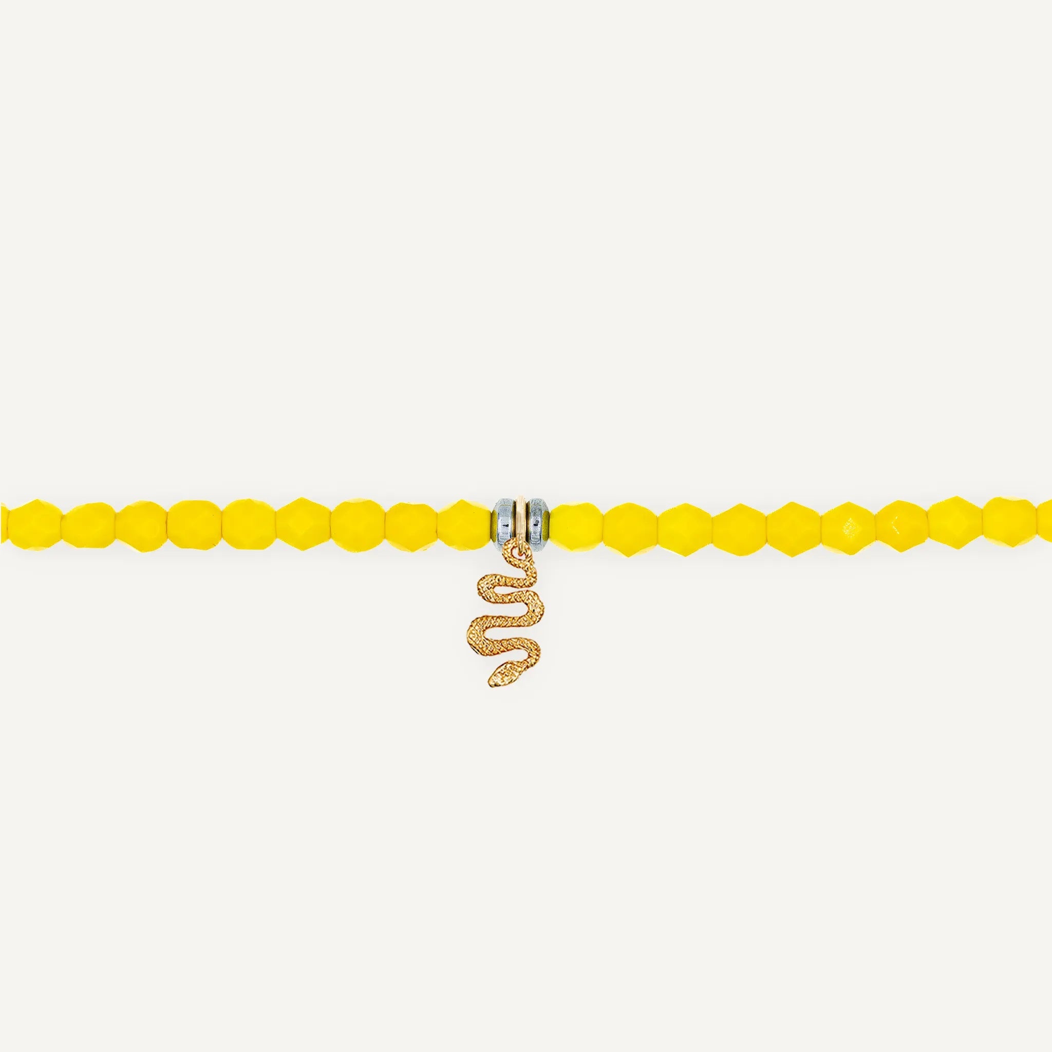 collier / bracelet Ras de cou - Jaune Néon - Têtes Blondes