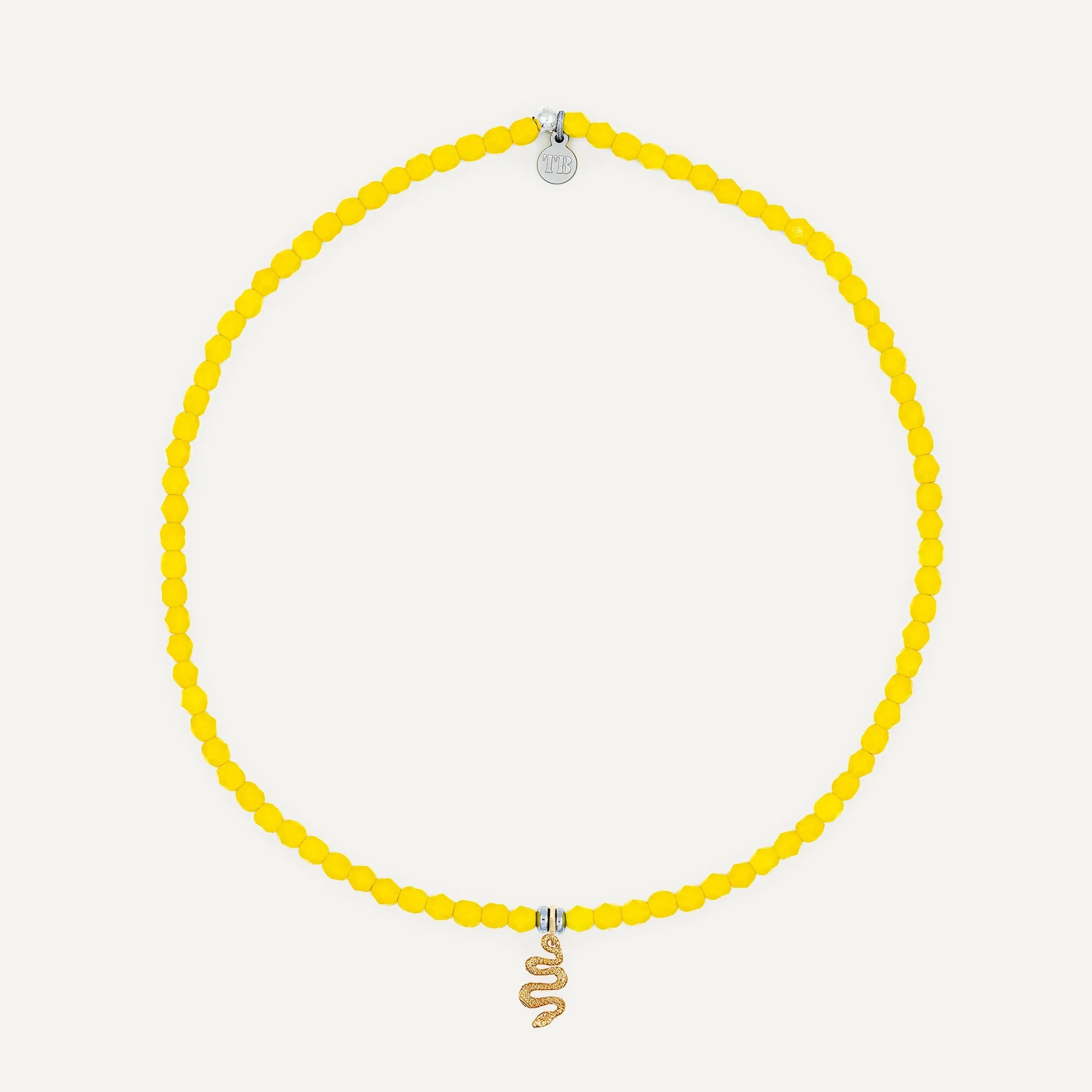 collier / bracelet Ras de cou - Jaune Néon - Têtes Blondes
