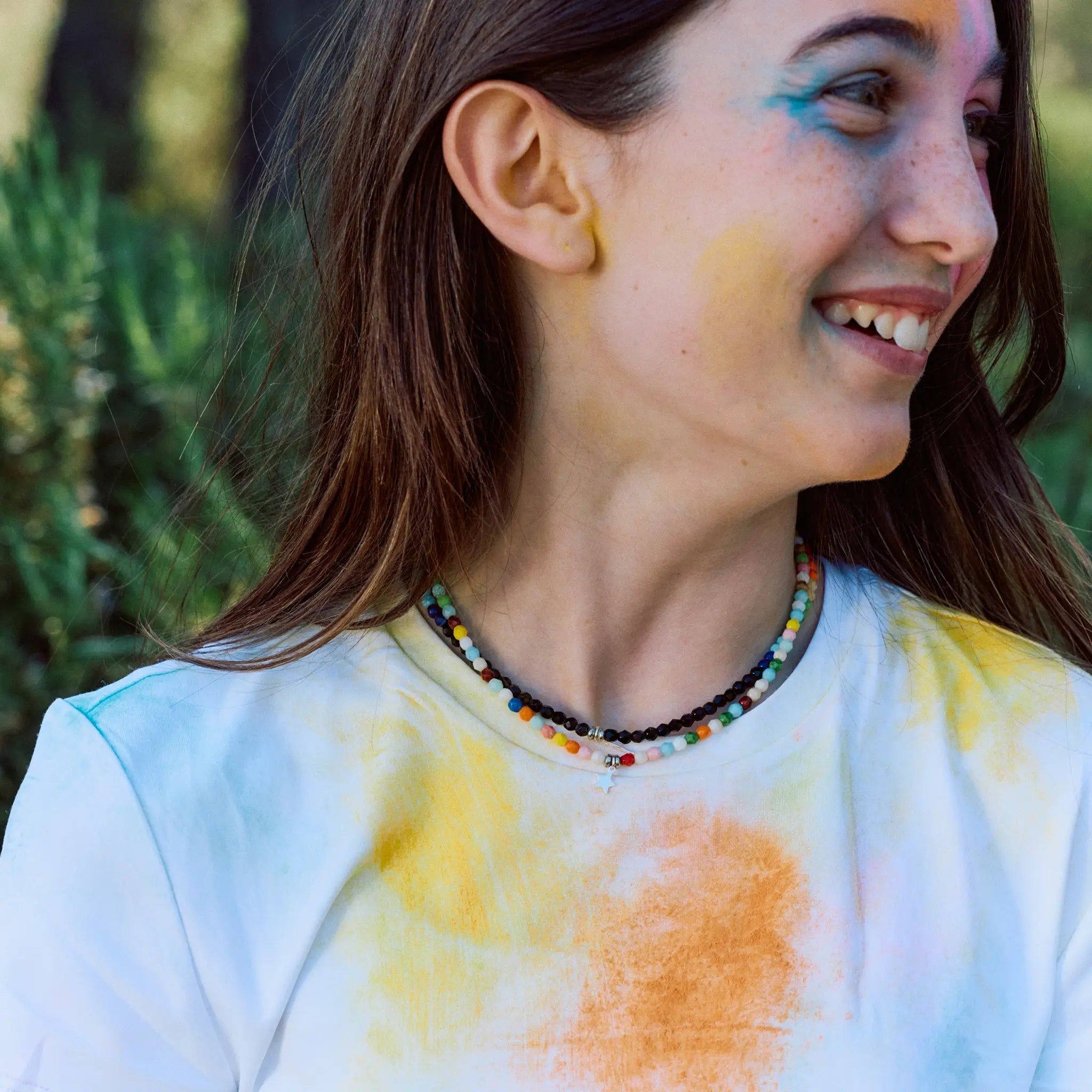 collier / bracelet Ras de cou - Multicolore - Têtes Blondes