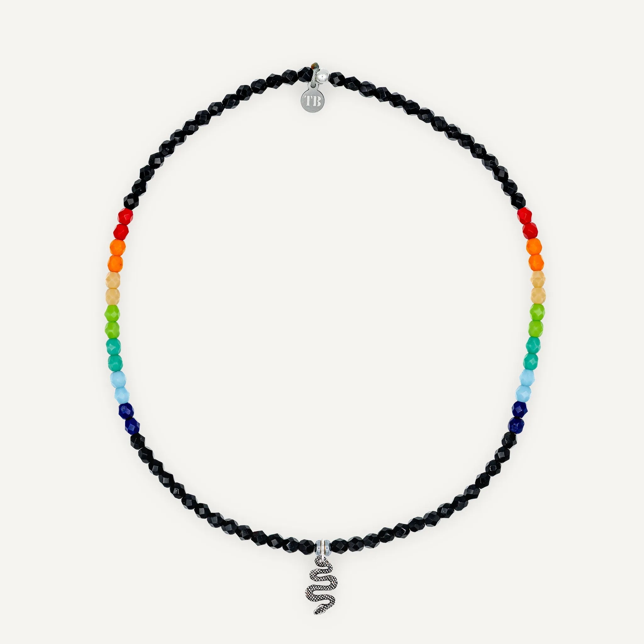 collier / bracelet Ras de cou - Noir Rainbow - Têtes Blondes