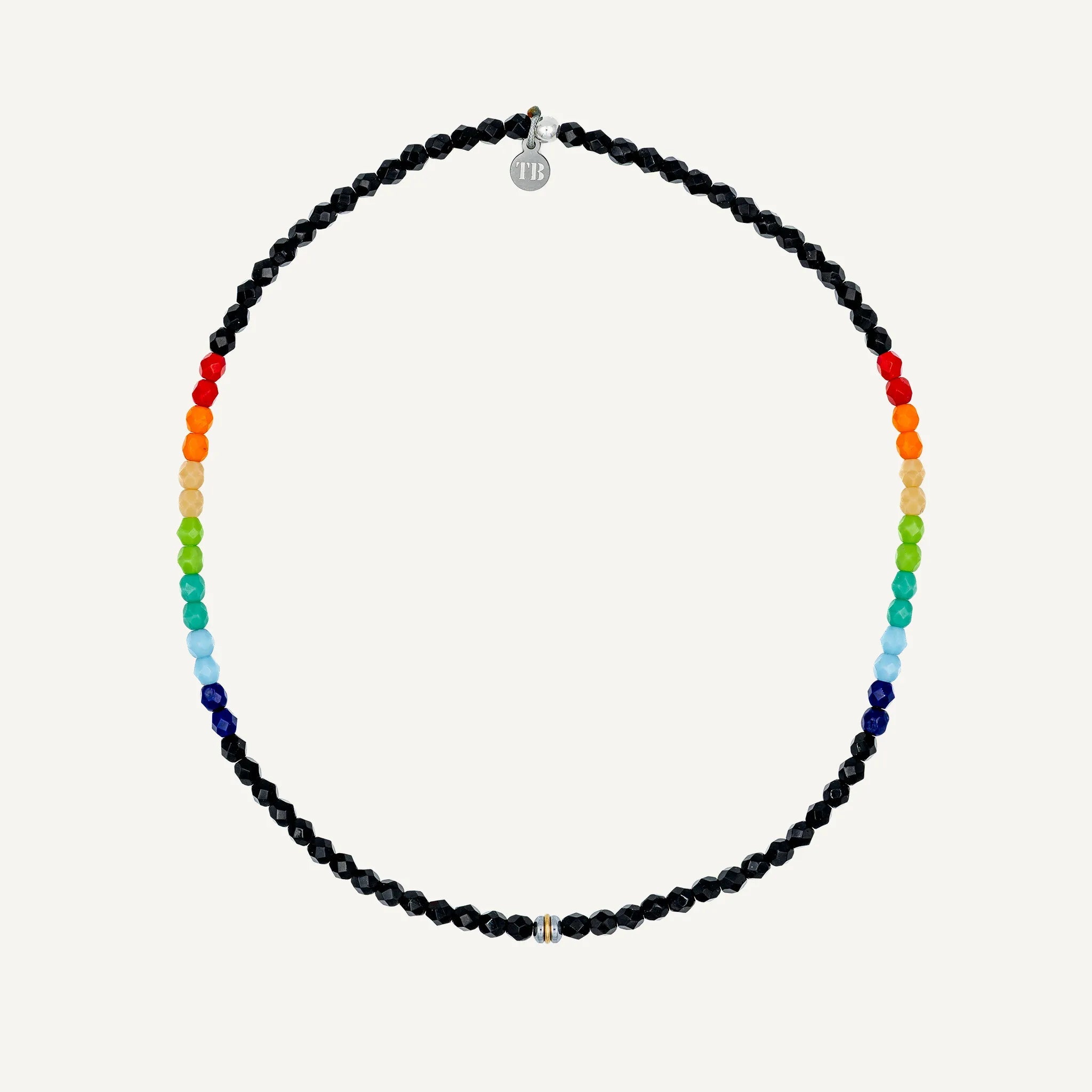 collier / bracelet Ras de cou - Noir Rainbow - Têtes Blondes