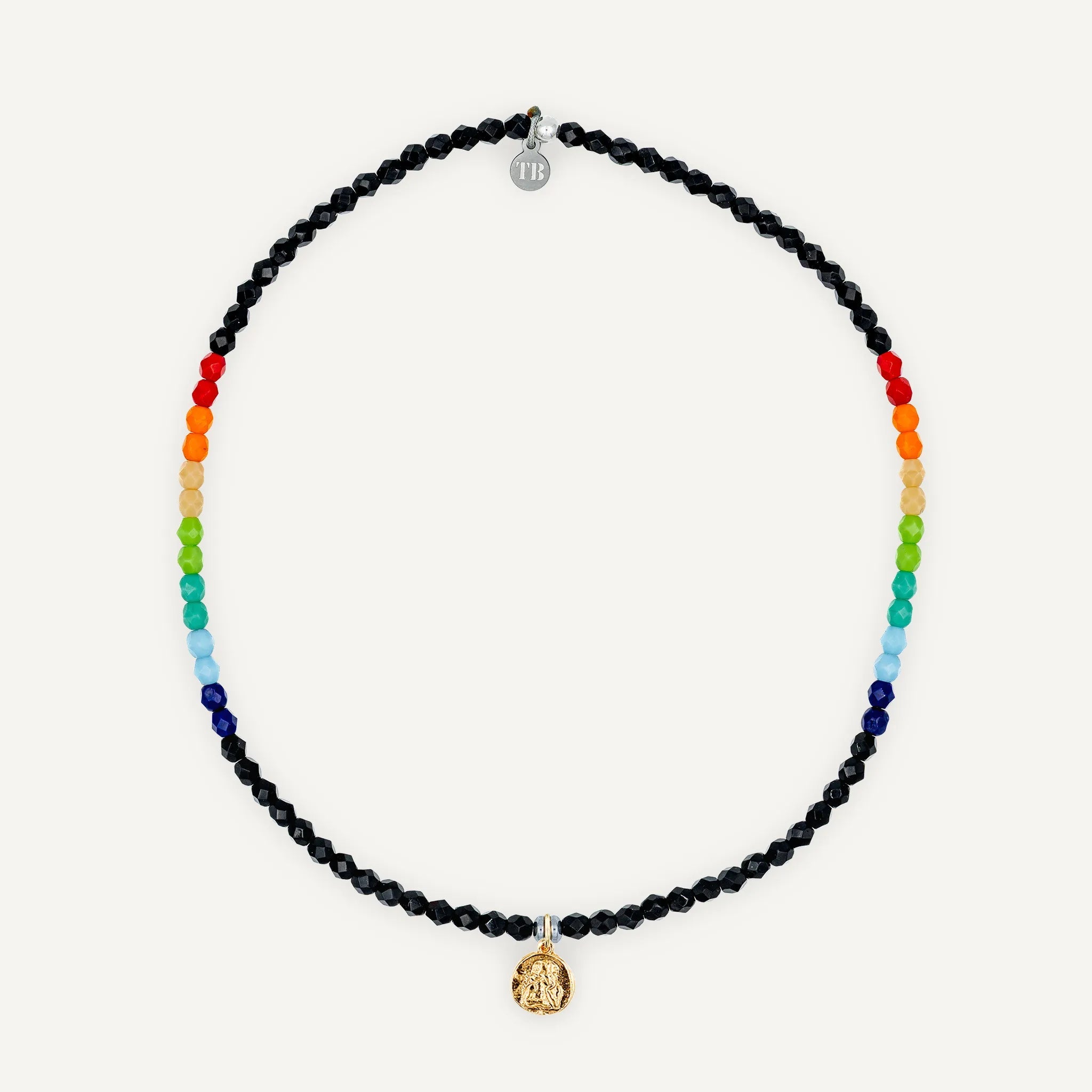 collier / bracelet Ras de cou - Noir Rainbow - Têtes Blondes