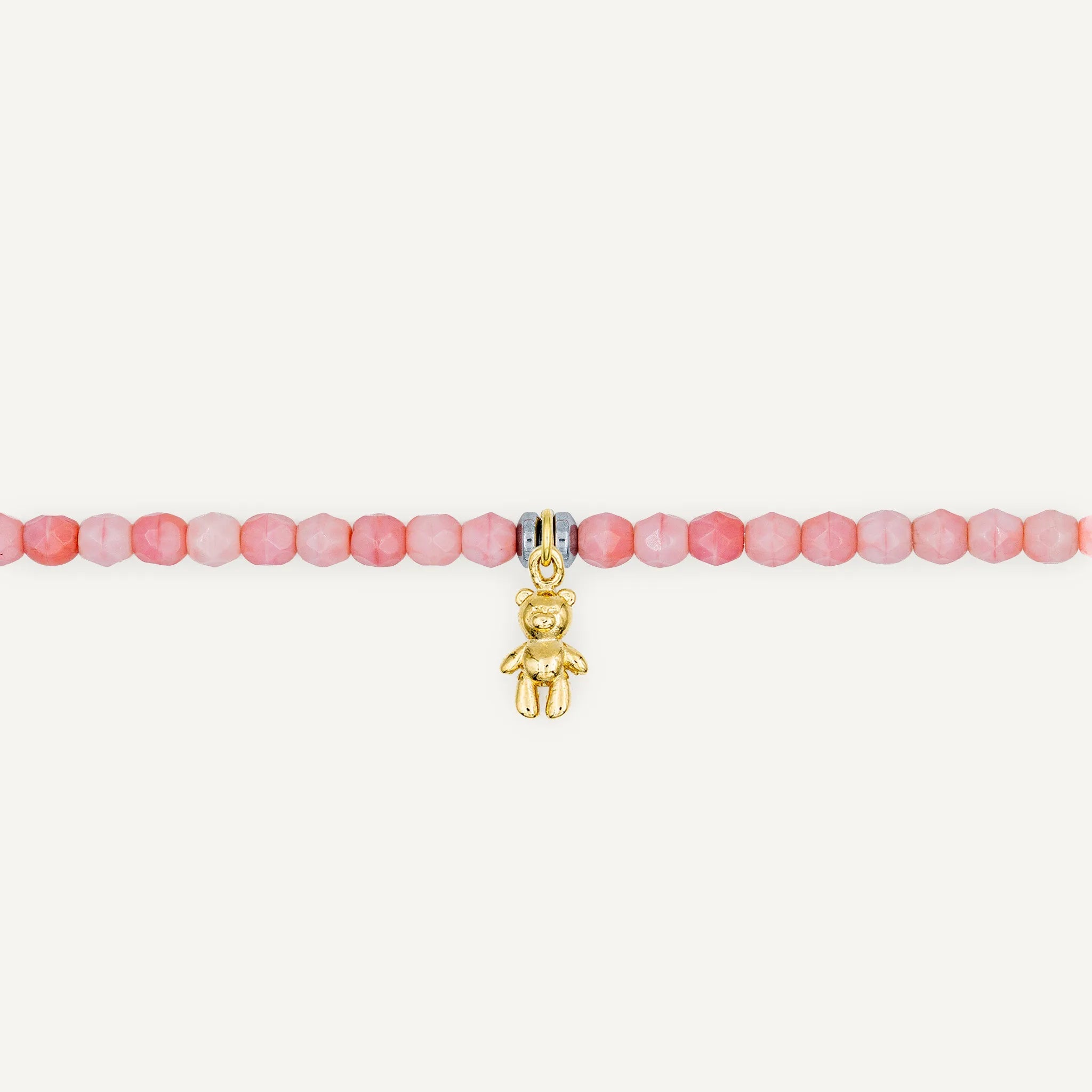 collier / bracelet Ras de cou - Rose - Têtes Blondes