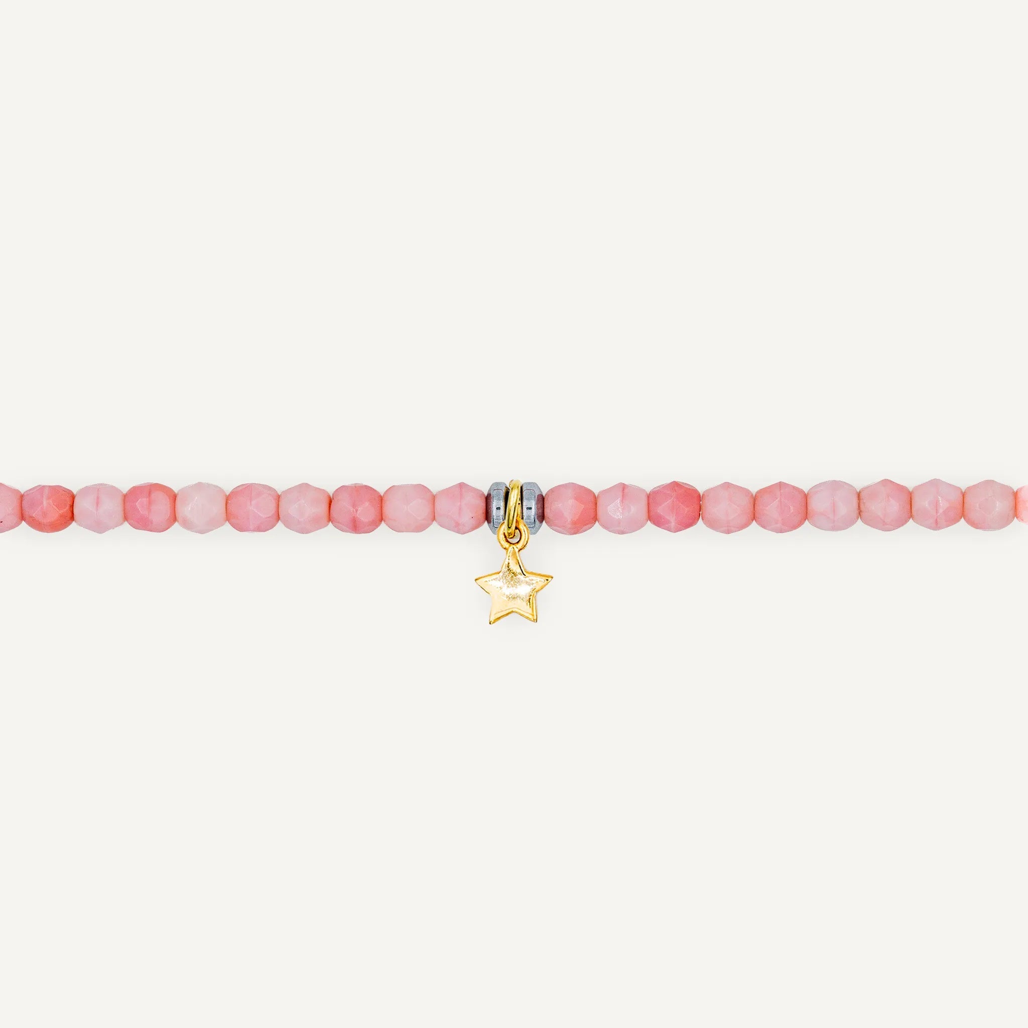 collier / bracelet Ras de cou - Rose - Têtes Blondes