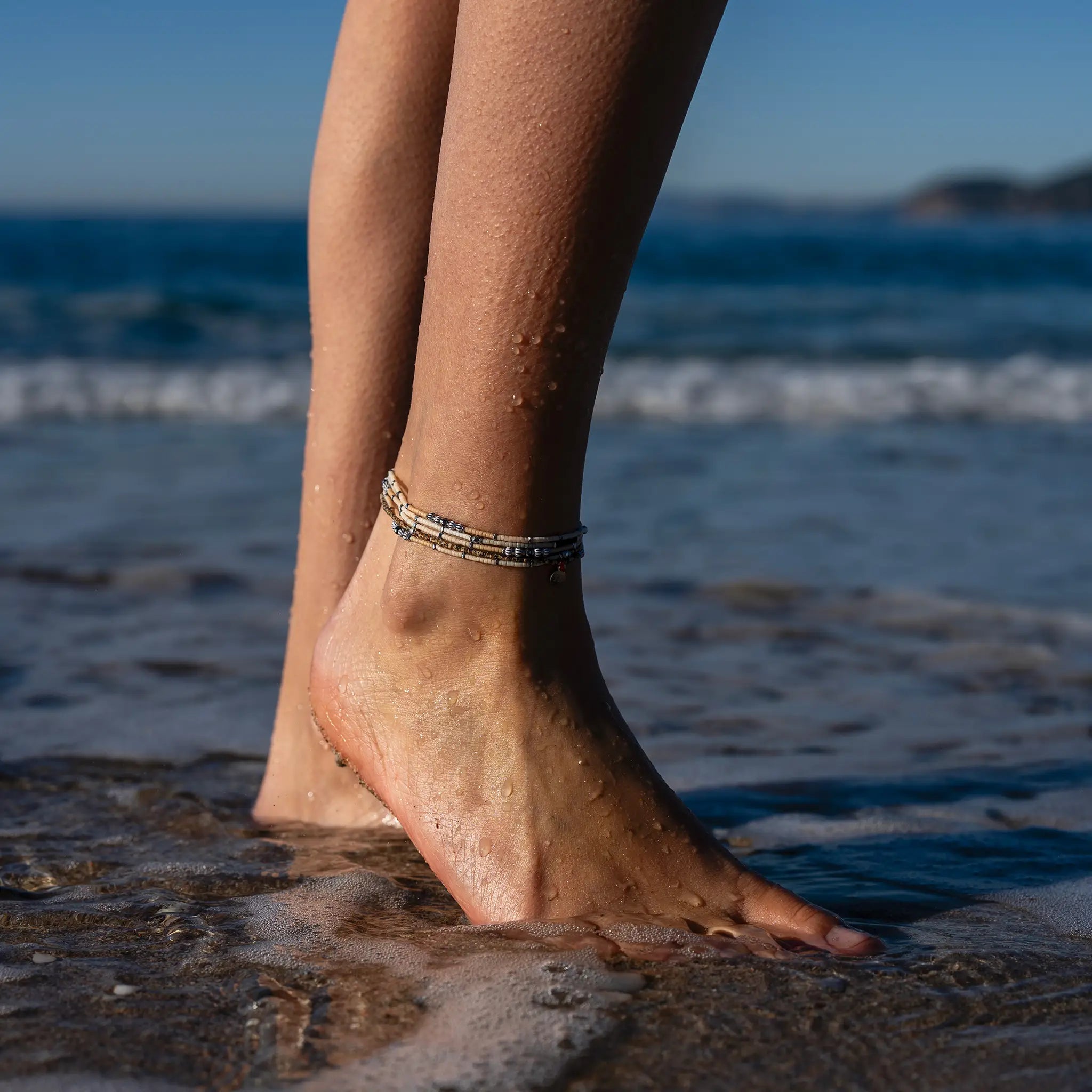 collier / bracelet SAND 6 - Vanille - Têtes Blondes