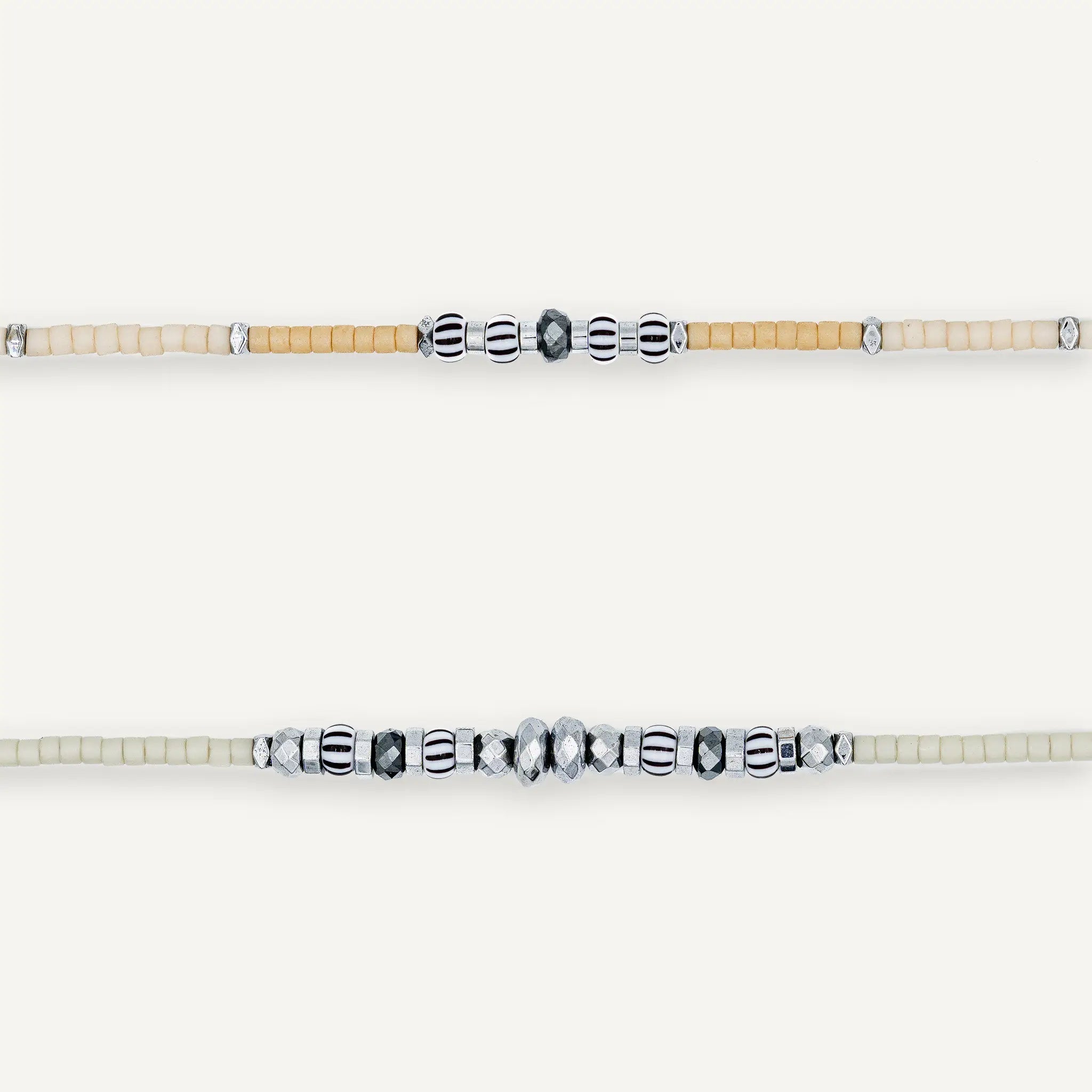 collier / bracelet SAND 6 - Vanille - Têtes Blondes