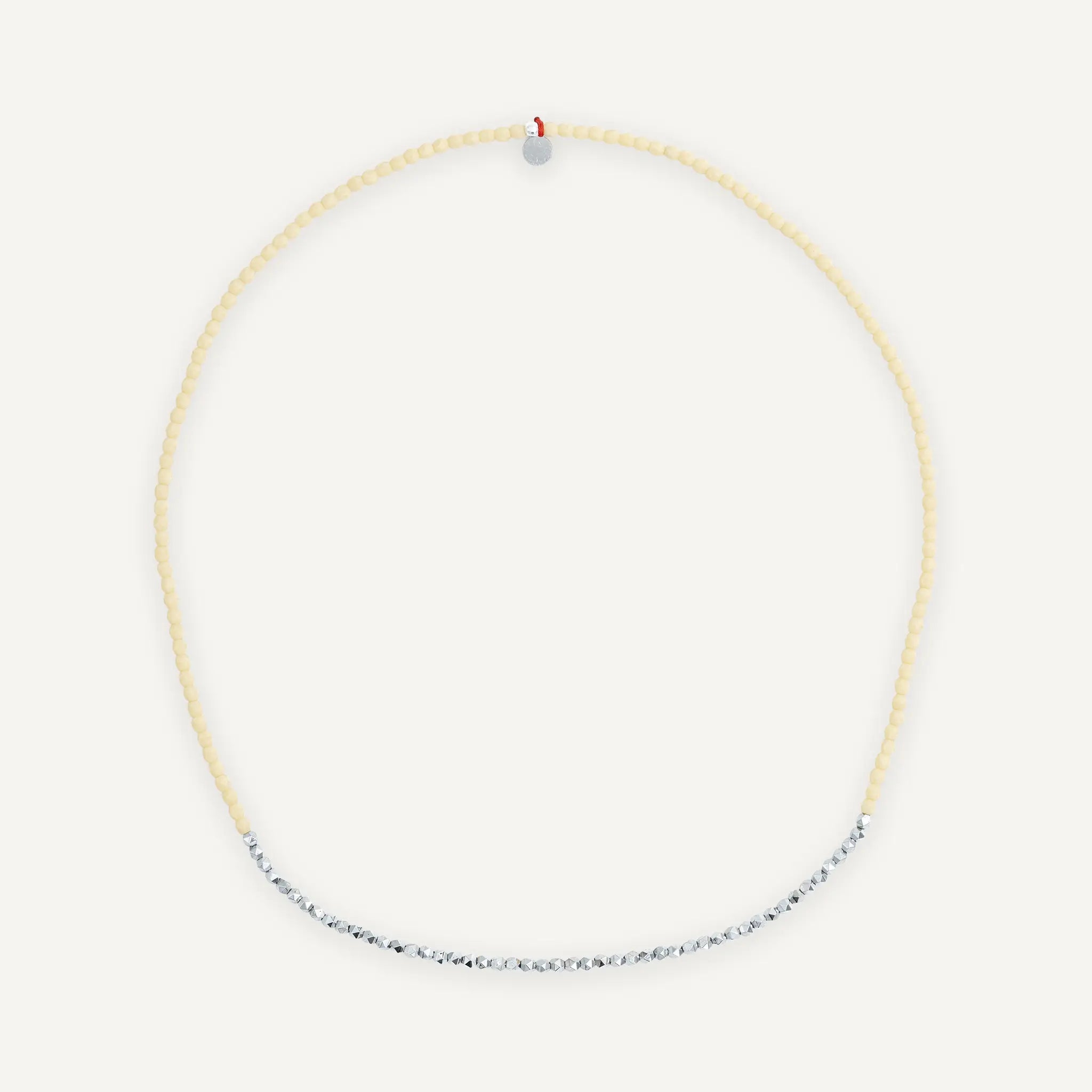 collier / bracelet SILVER Beige Mat 3 - Têtes Blondes
