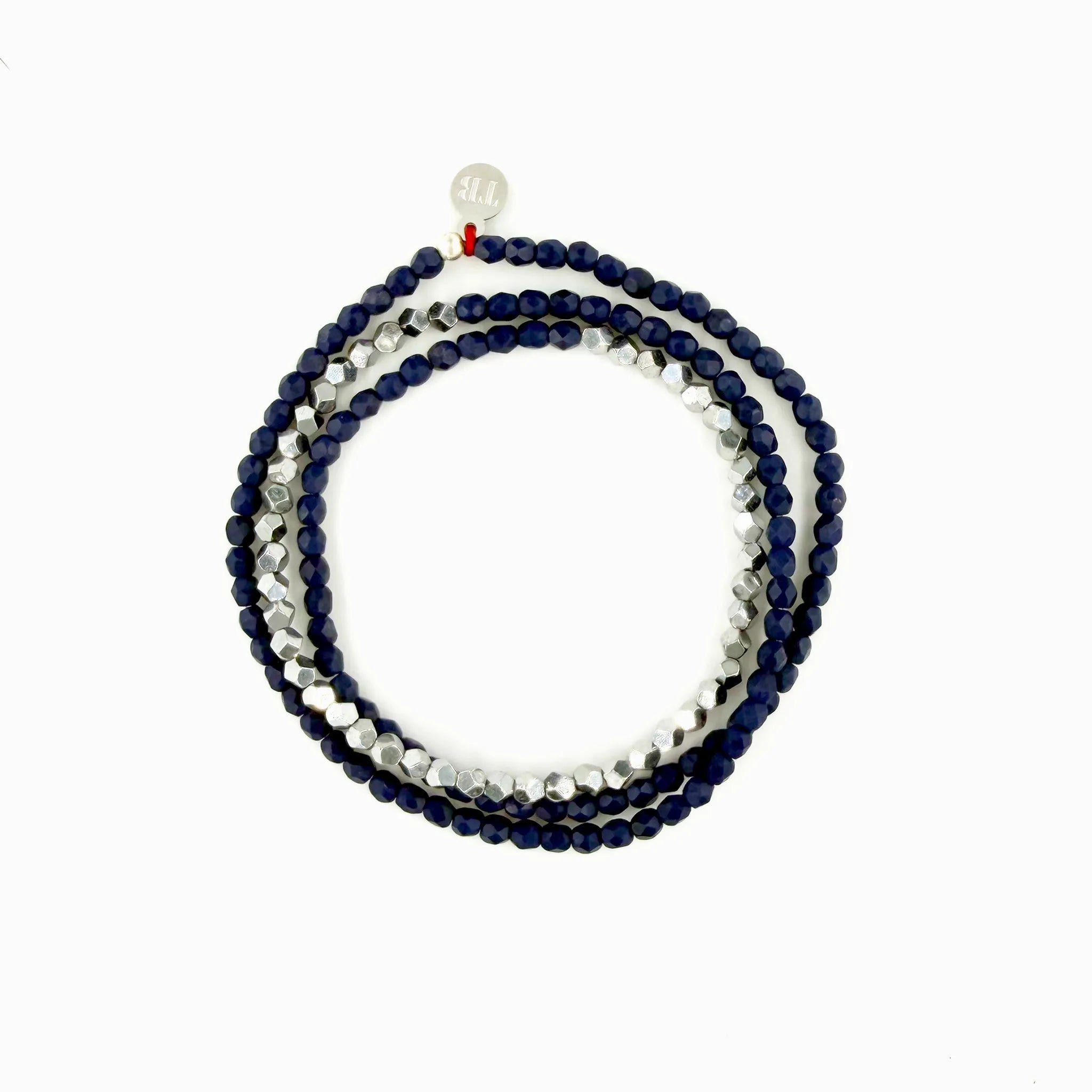 collier / bracelet SILVER NAVY MAT 3 - Têtes Blondes