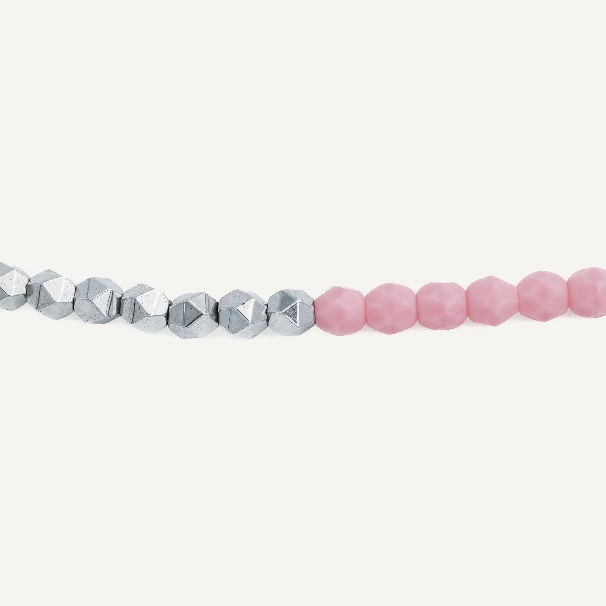 collier / bracelet SILVER Pink Mat 3 - Têtes Blondes