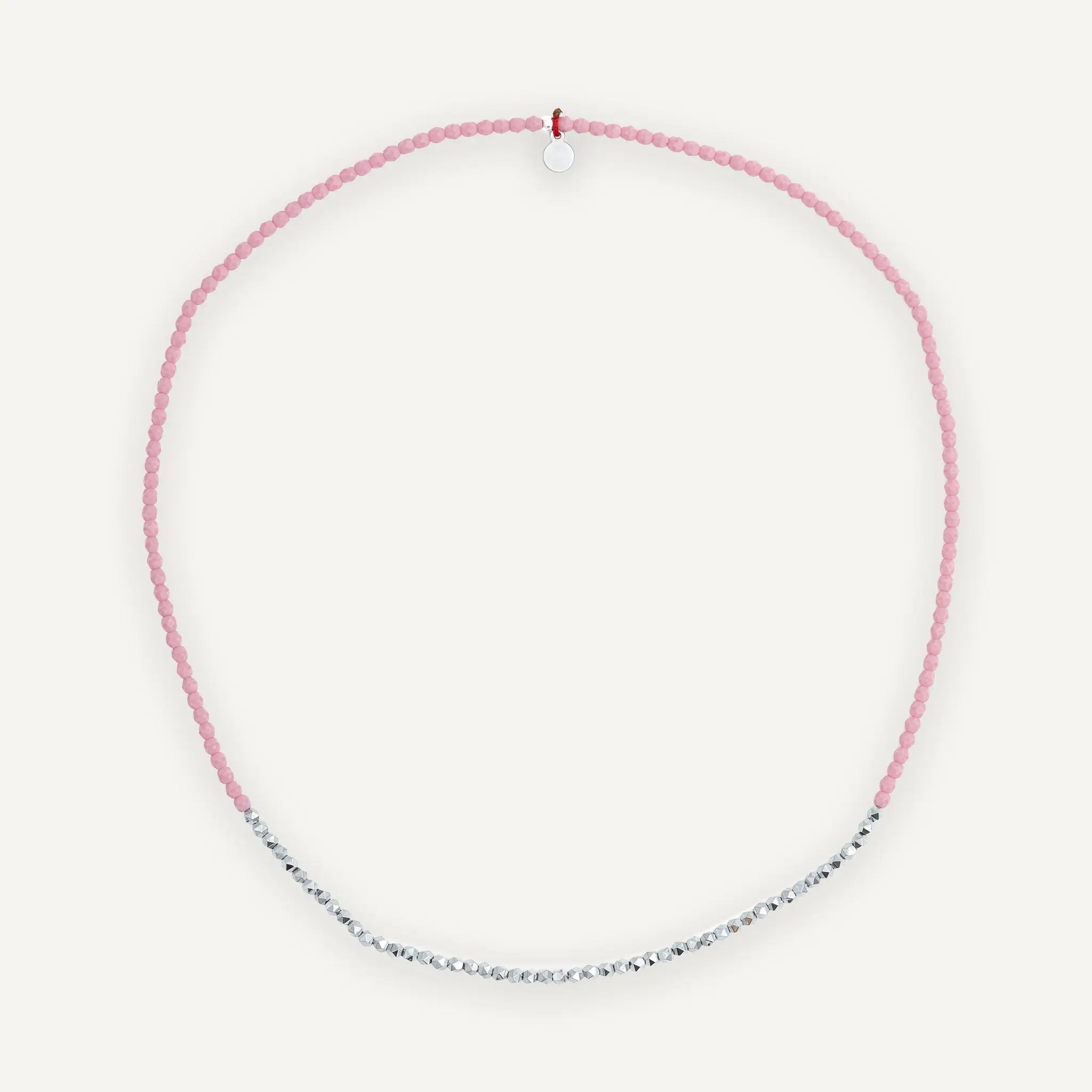 collier / bracelet SILVER Pink Mat 3 - Têtes Blondes