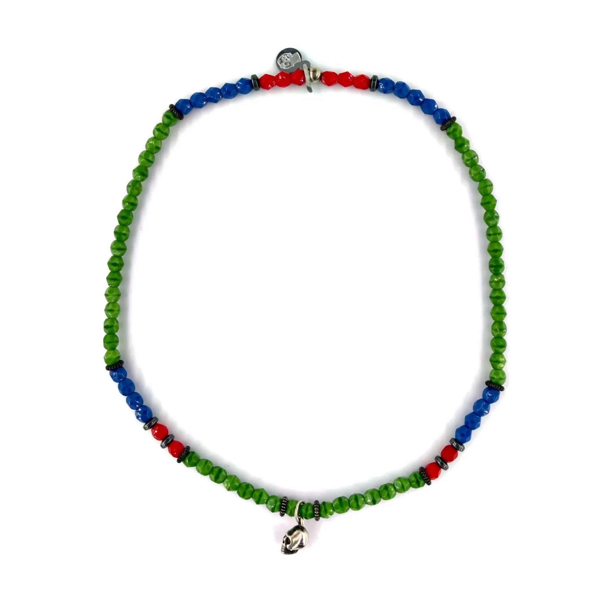 collier / bracelet SKULL - Vert - Têtes Blondes
