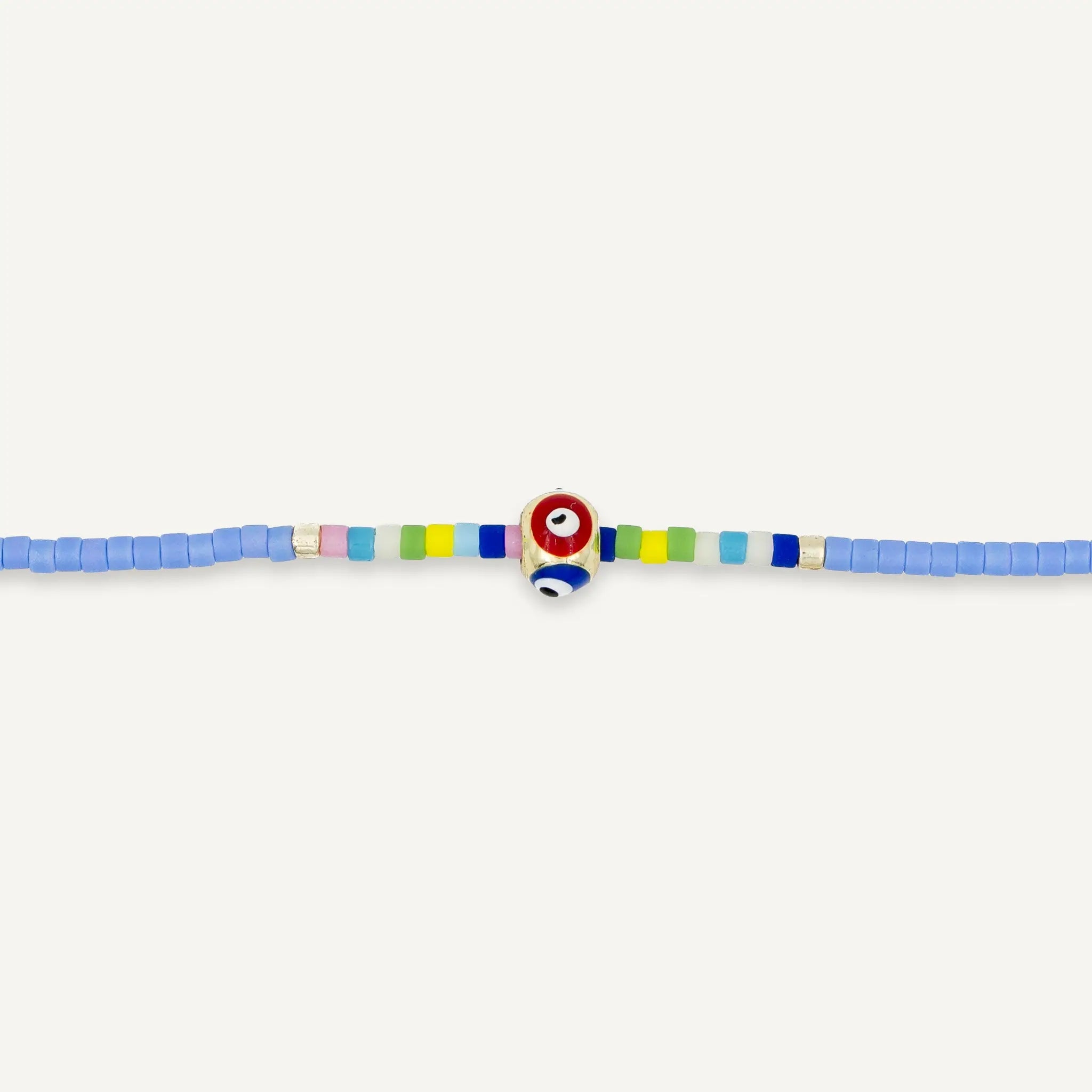 collier / bracelet SLIM NAZAR Pastel Bleu Pervenche - Têtes Blondes