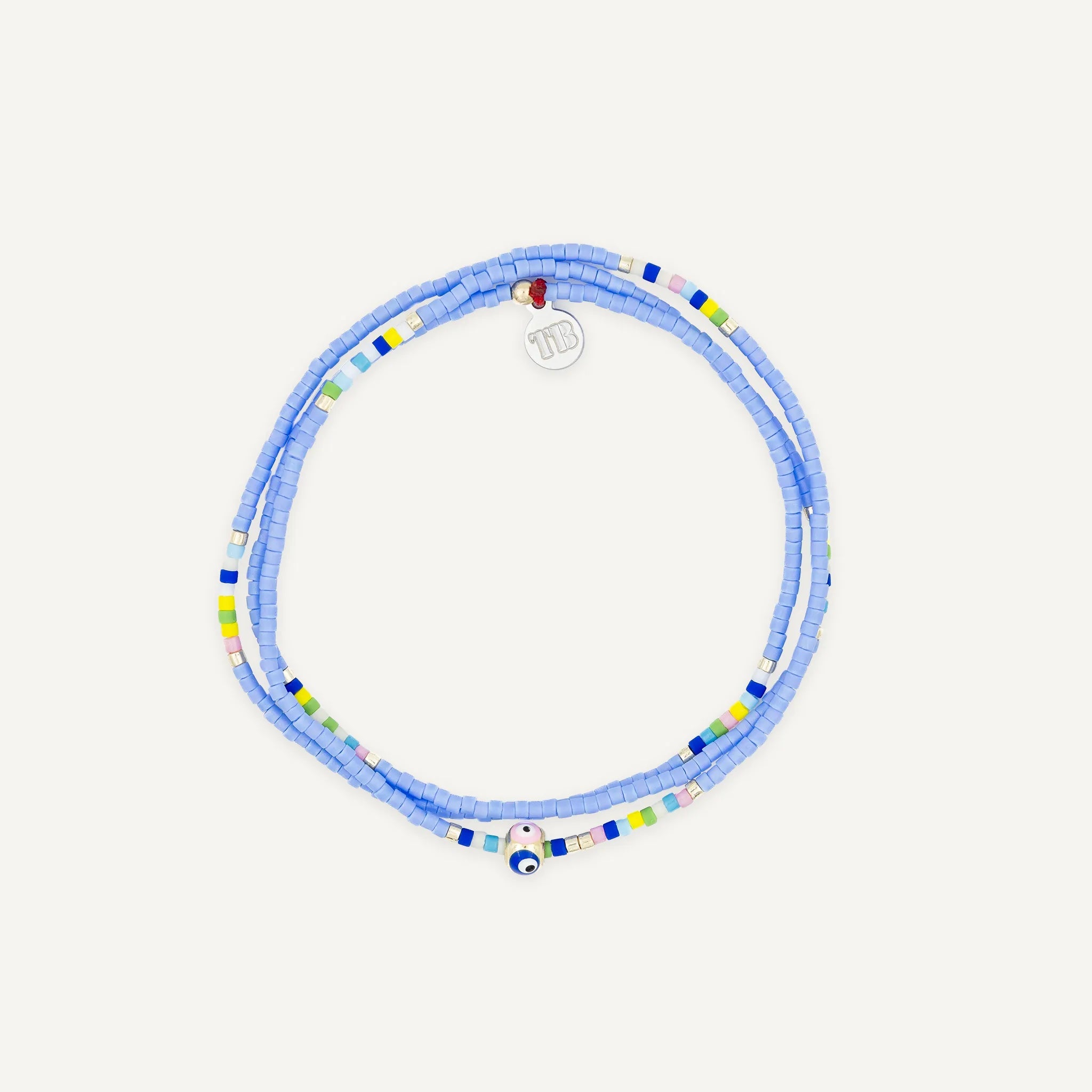 collier / bracelet SLIM NAZAR Pastel Bleu Pervenche - Têtes Blondes