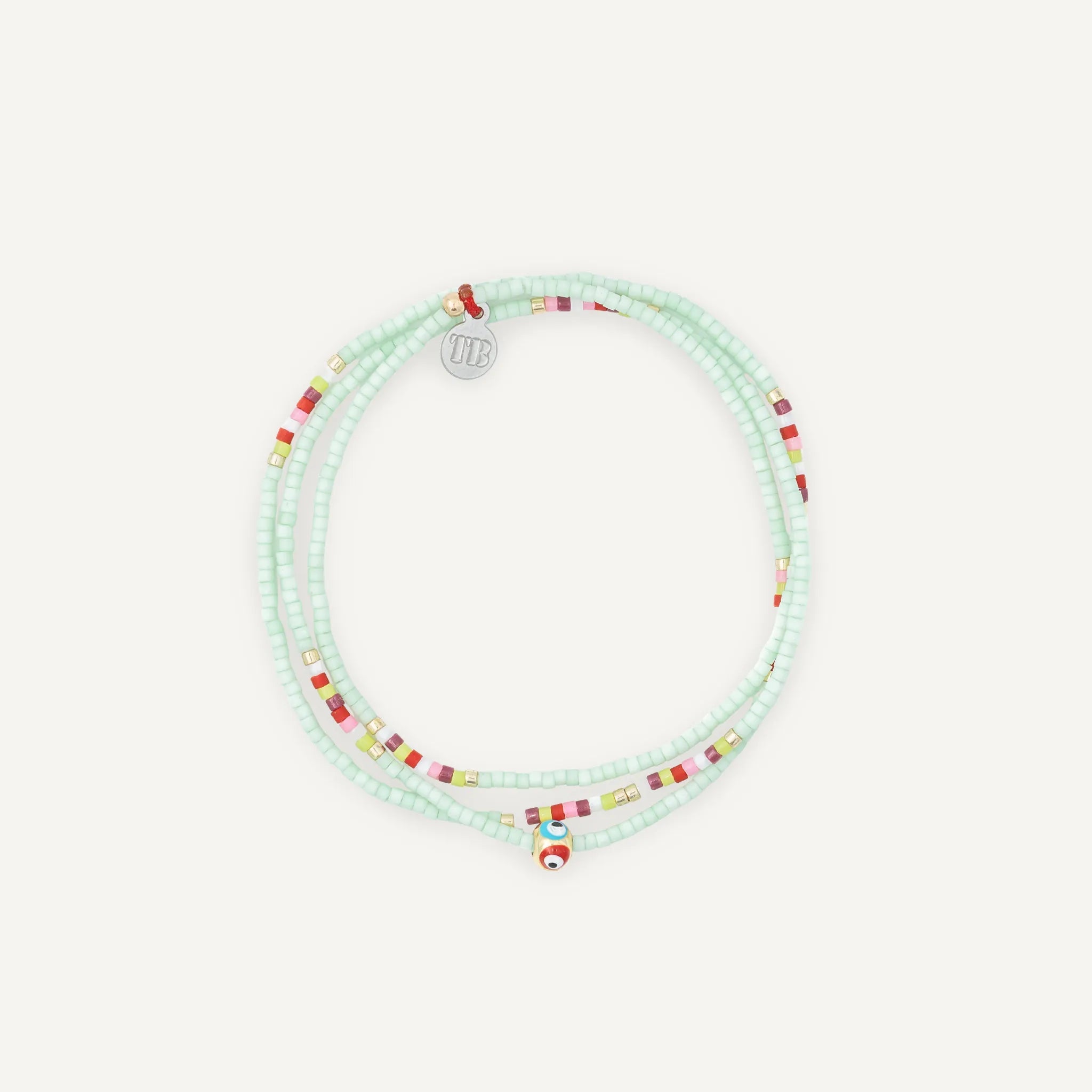 collier / bracelet SLIM NAZAR - Vert Mint - Têtes Blondes