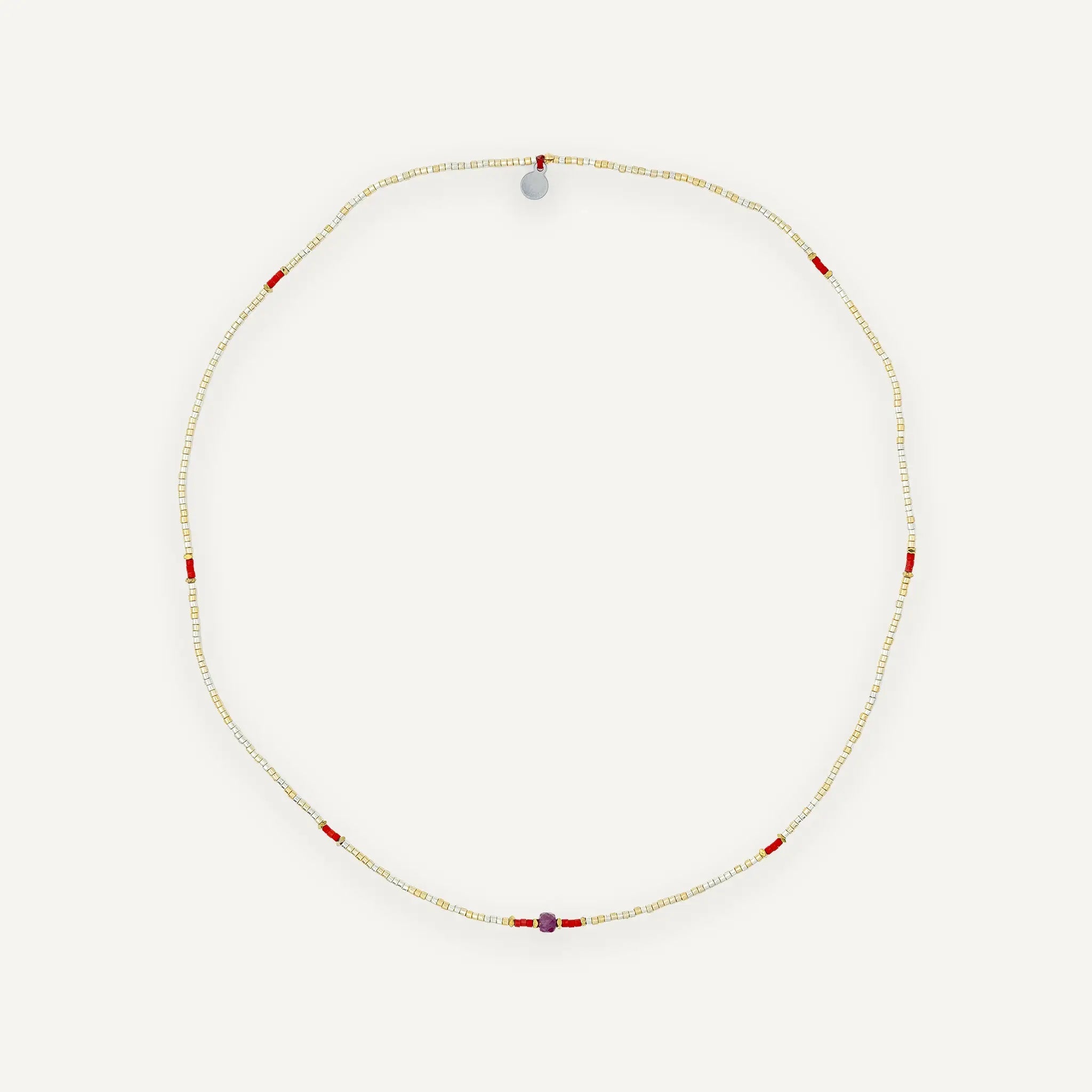 collier / bracelet SLIM - Rubis - Têtes Blondes