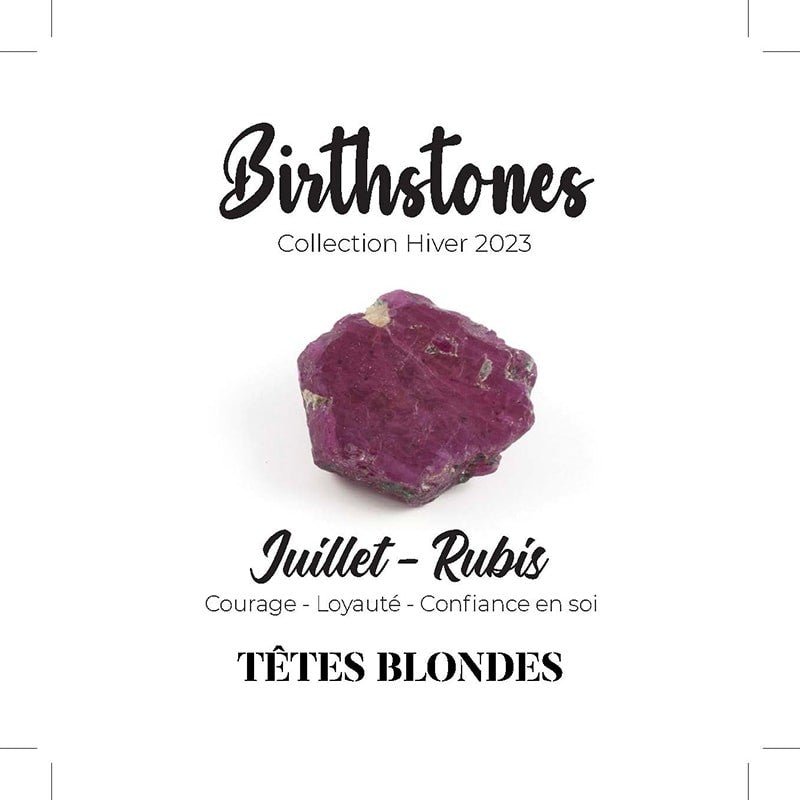 collier / bracelet SLIM - Rubis - Têtes Blondes