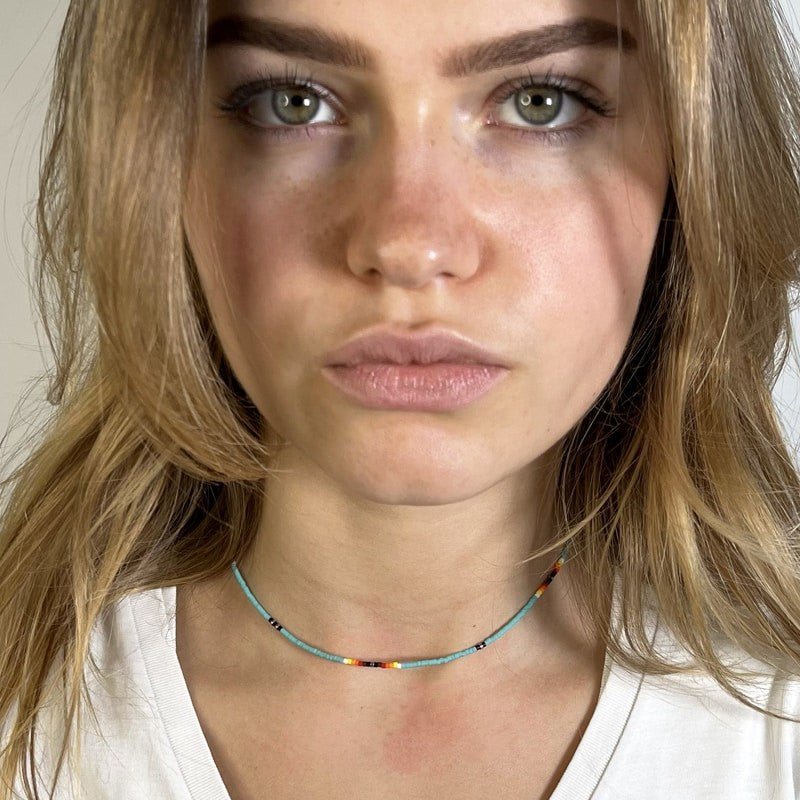 collier / bracelet SLIM Turquoise Apache - Têtes Blondes
