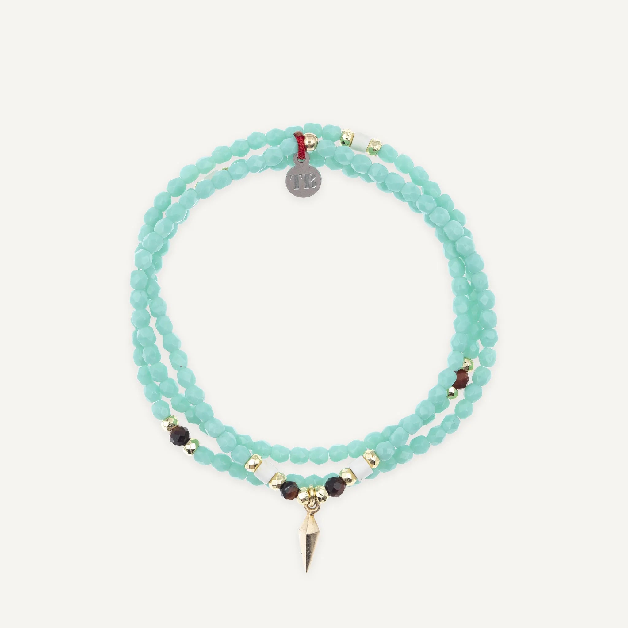 collier / bracelet Spike Gold Turquoise - Têtes Blondes