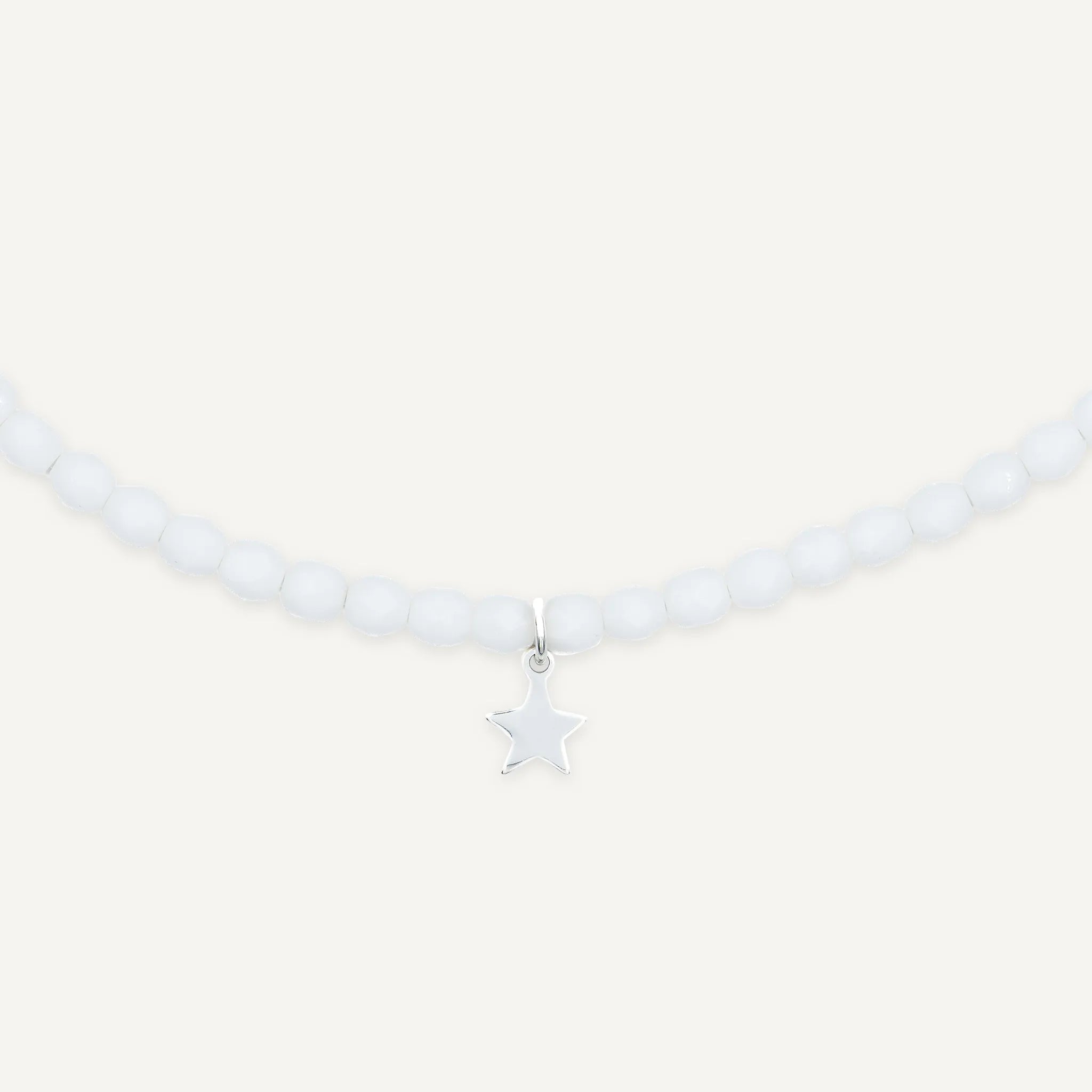 collier / bracelet STAR blanc - Têtes Blondes