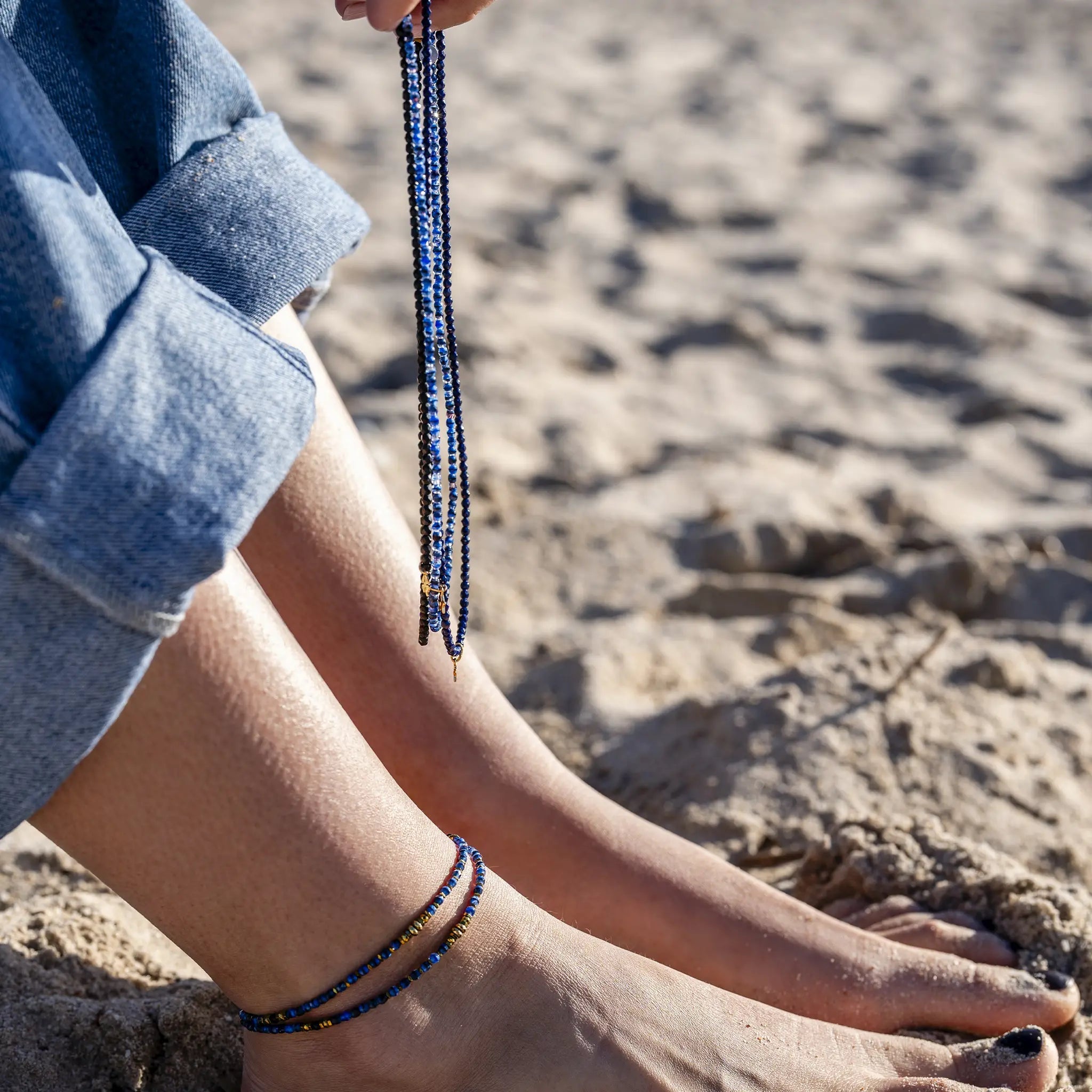 collier / bracelet STAR GOLD - Navy Blue - Têtes Blondes