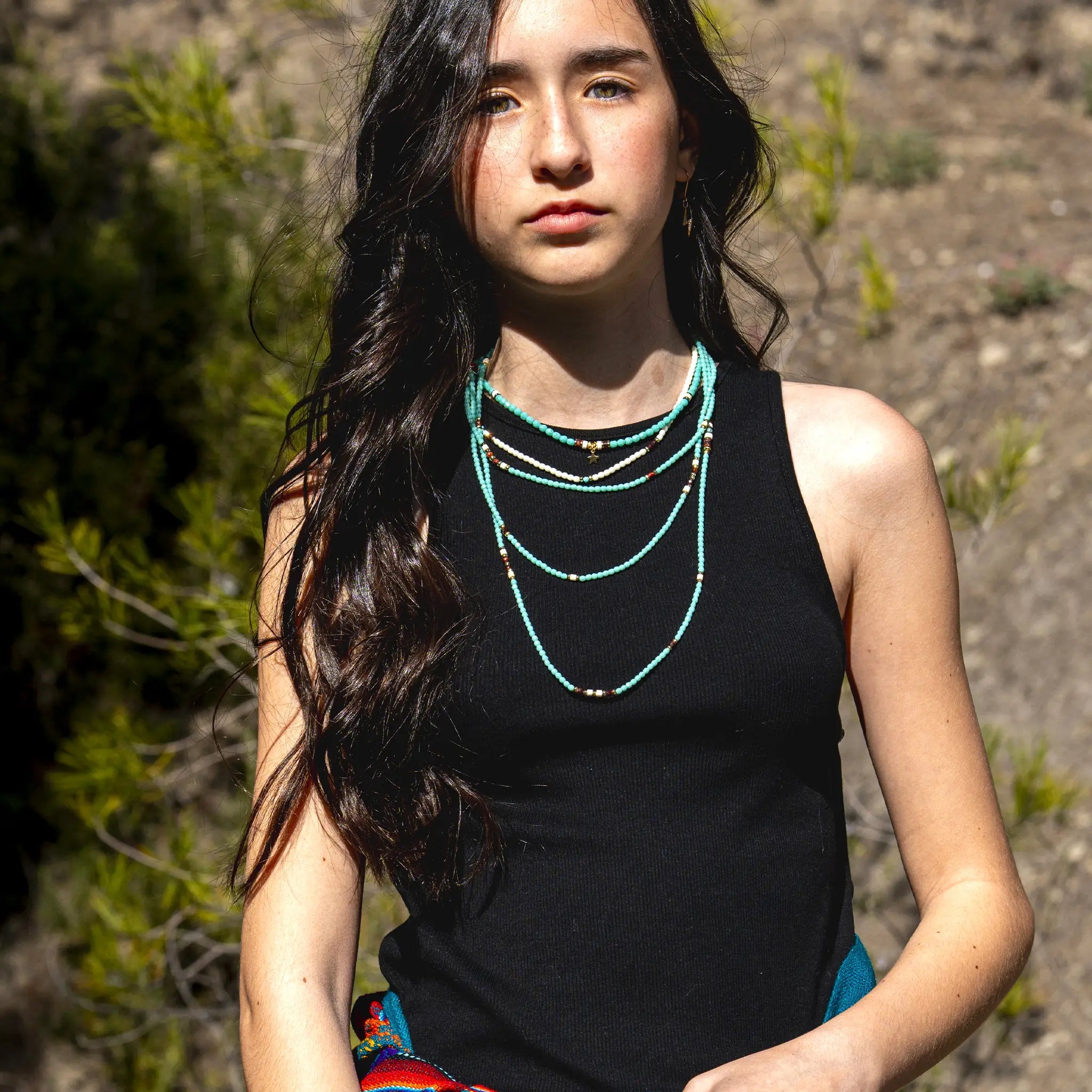 collier / bracelet Star Gold Turquoise - Howlite - Têtes Blondes
