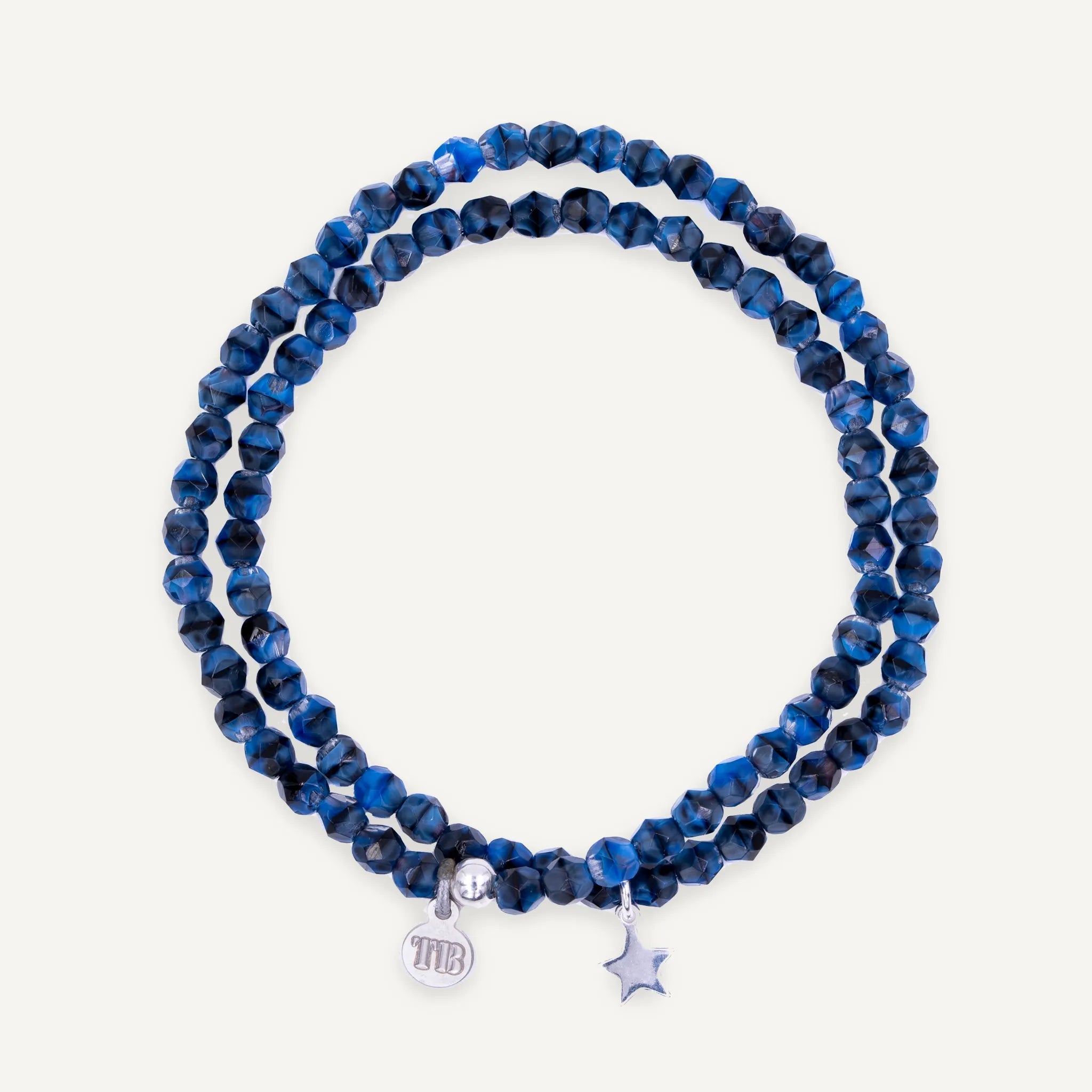 collier / bracelet STAR Silver - Bleu Denim - Têtes Blondes