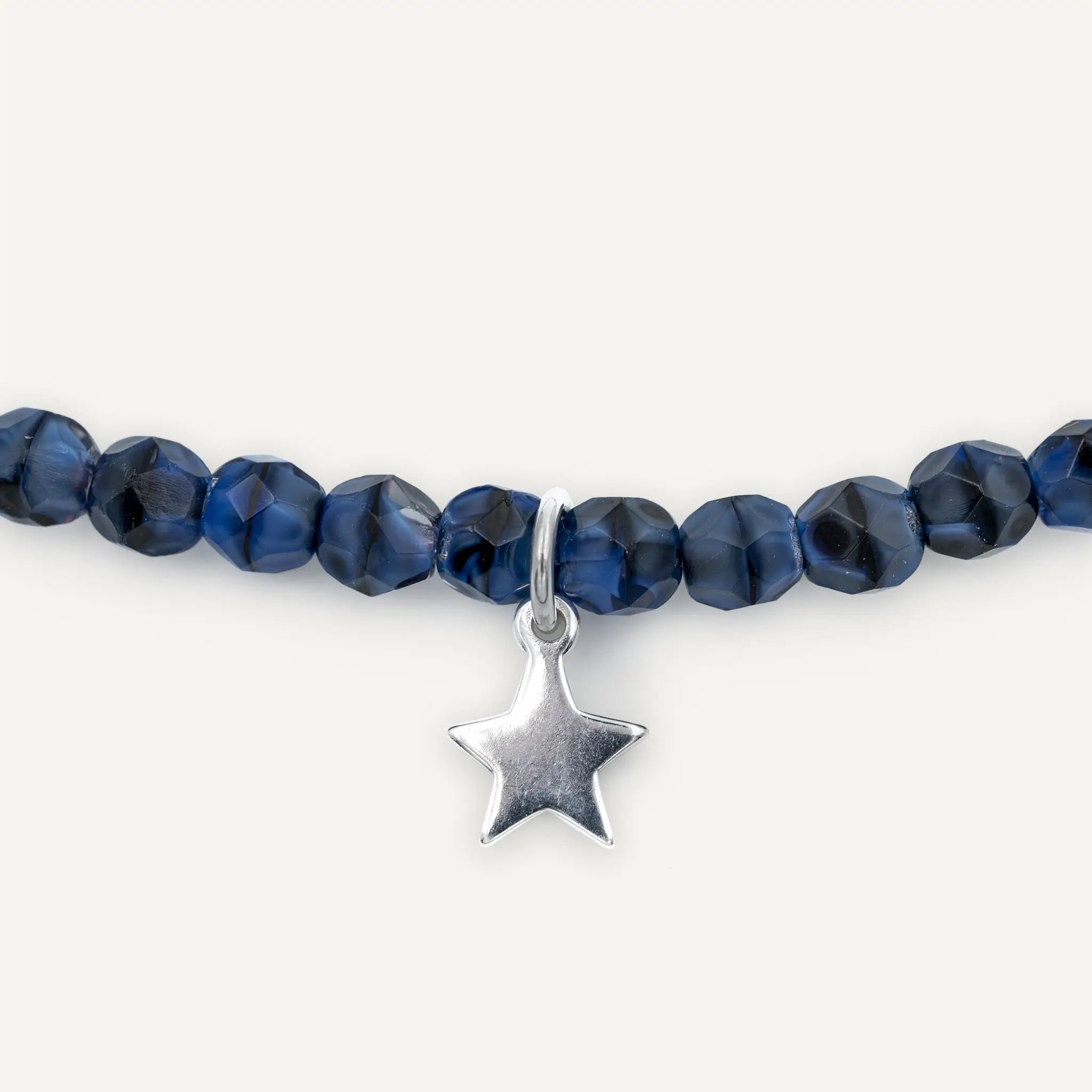 collier / bracelet STAR Silver - Bleu Denim - Têtes Blondes
