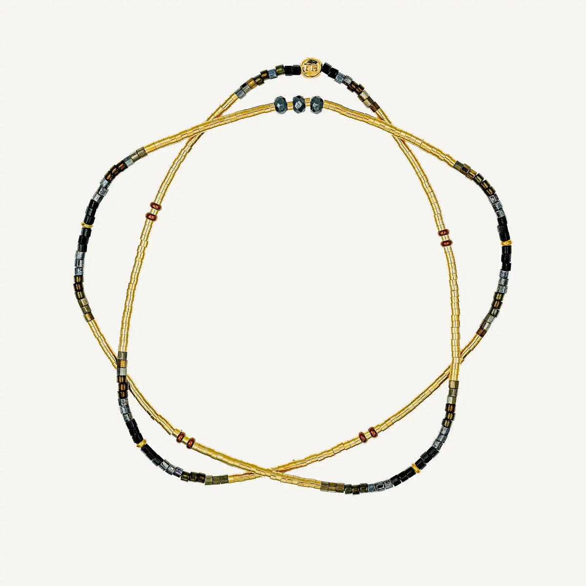 collier / bracelet THEA - Noir & Gold - Têtes Blondes