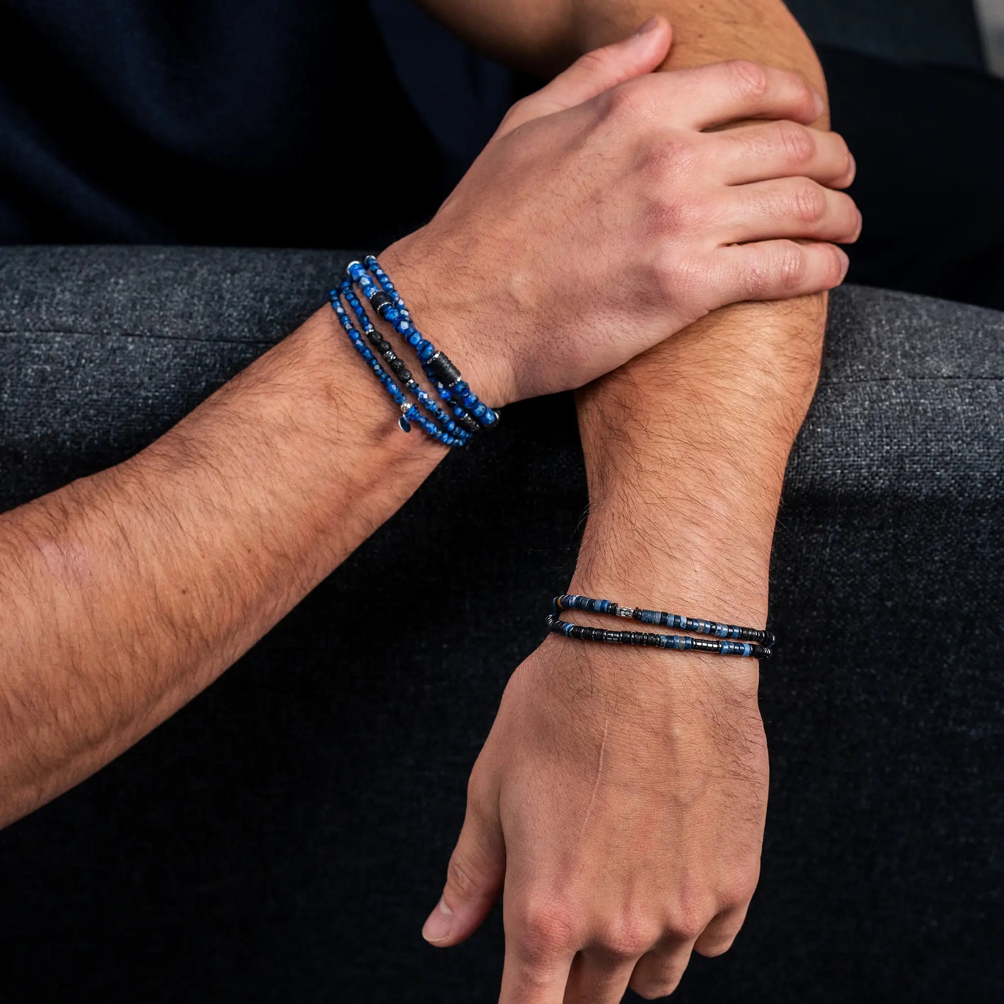 collier / bracelet TOM - Dumortiérite - Têtes Blondes