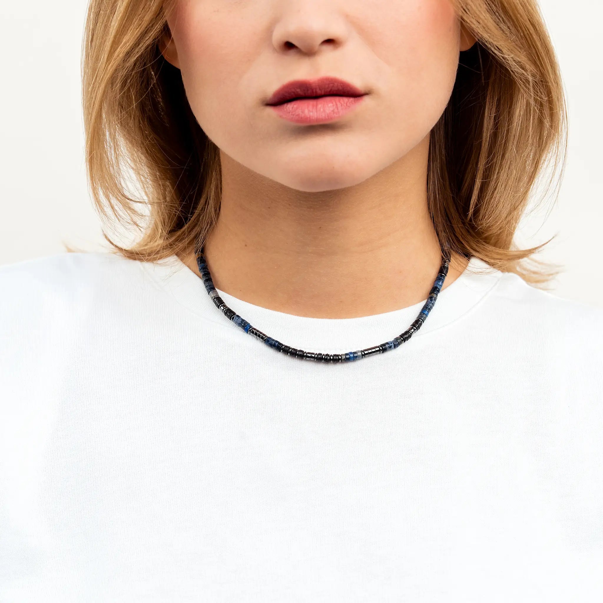 collier / bracelet TOM - Dumortiérite - Têtes Blondes