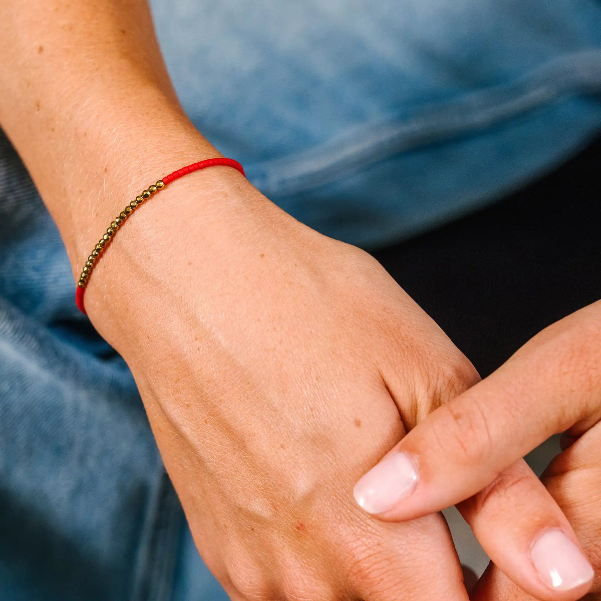 collier / bracelet TONY SLIM 1 - Rouge - Têtes Blondes