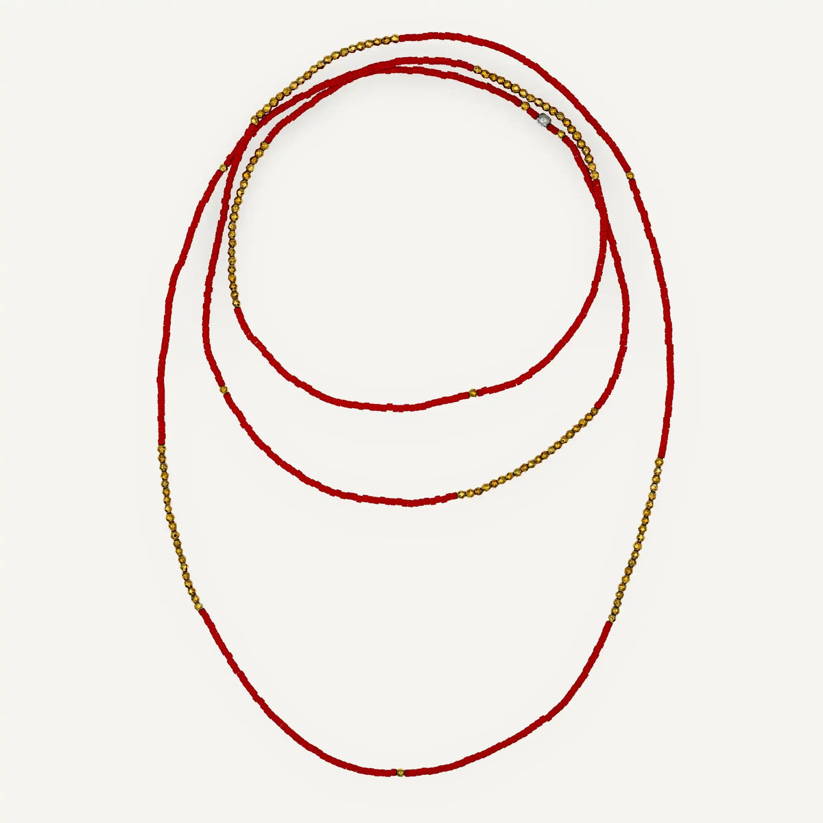 collier / bracelet TONY SLIM 6 - Rouge - Têtes Blondes