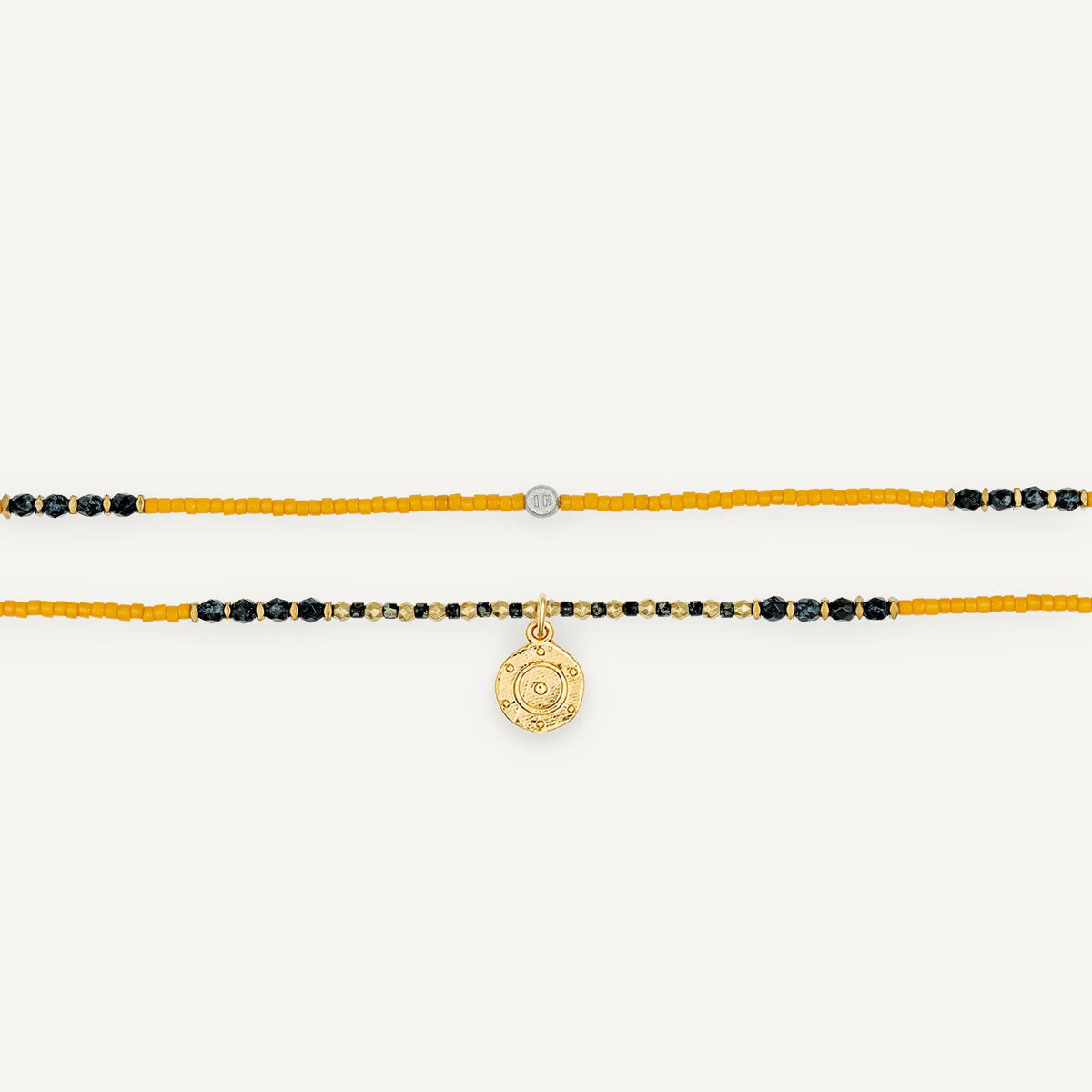 collier / bracelet TRANSFORMATION 3 - Moutarde - Têtes Blondes