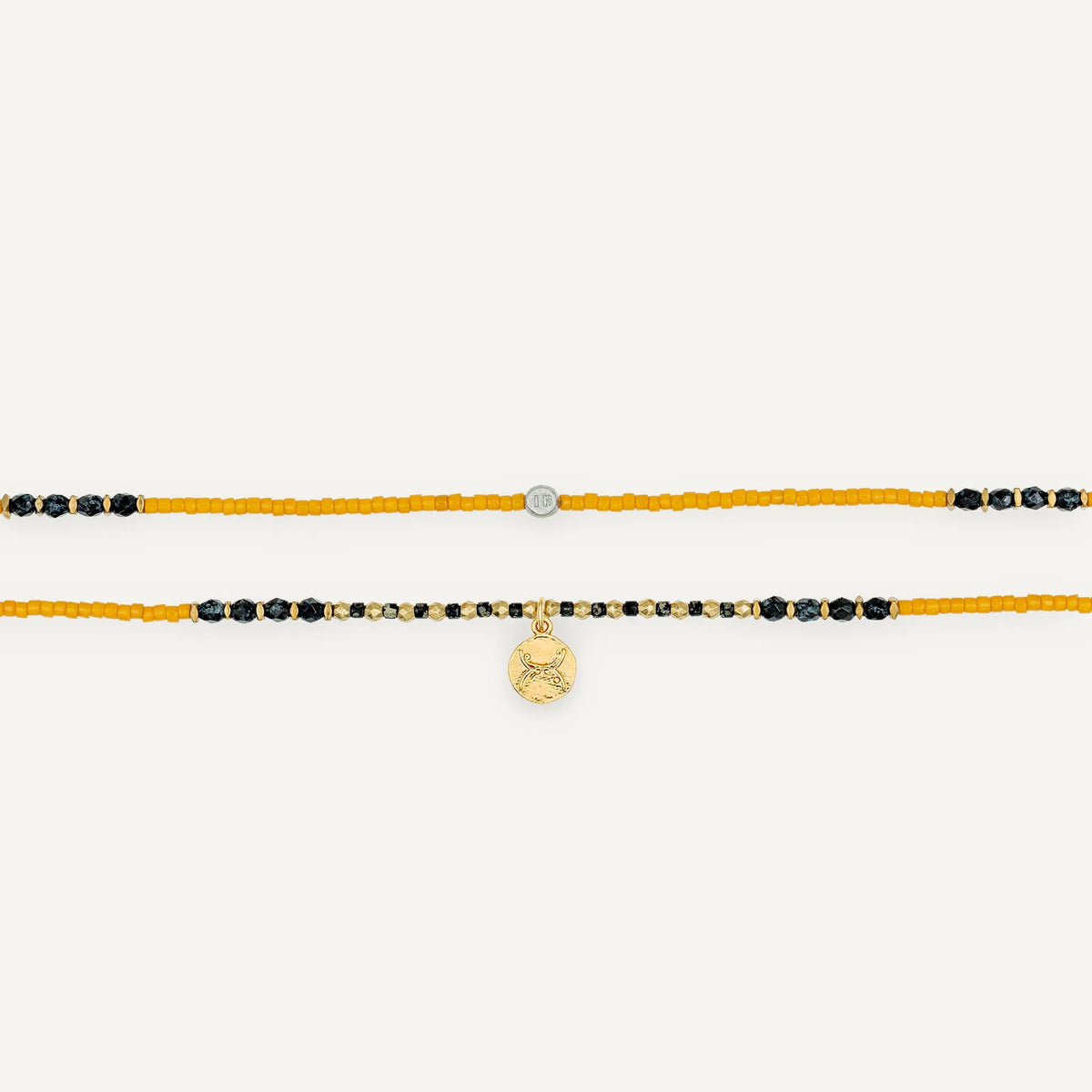 collier / bracelet TRANSFORMATION 3 - Moutarde - Têtes Blondes